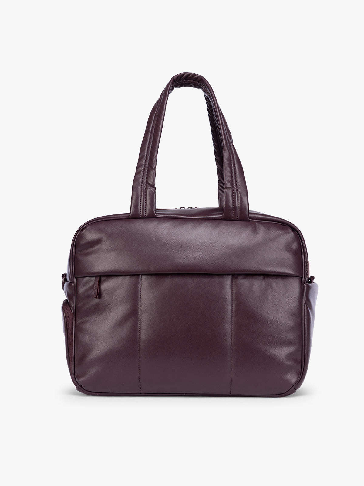 calpak-luka-duffel-vegan-leather-sac-week-end-cerise image 1