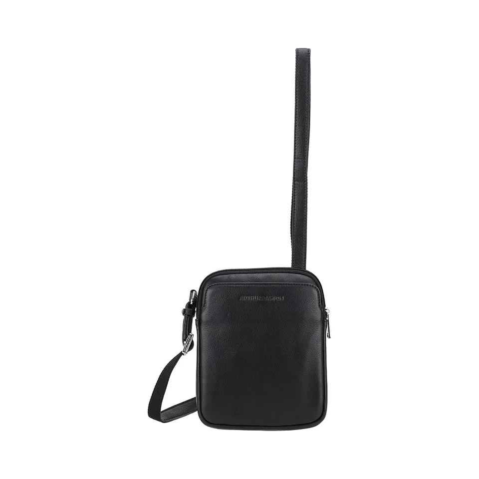 arthur-et-aston-ange-petit-body-bag-cuir-noir-extra-plat image 1