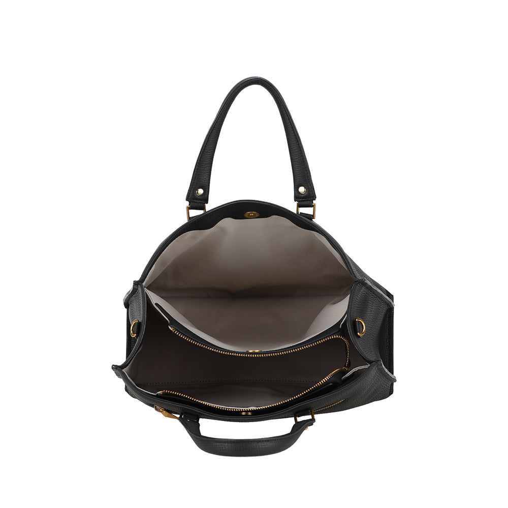 arthur-et-aston-nora-grand-sac-main-cuir-noir-bandouli-re image 6