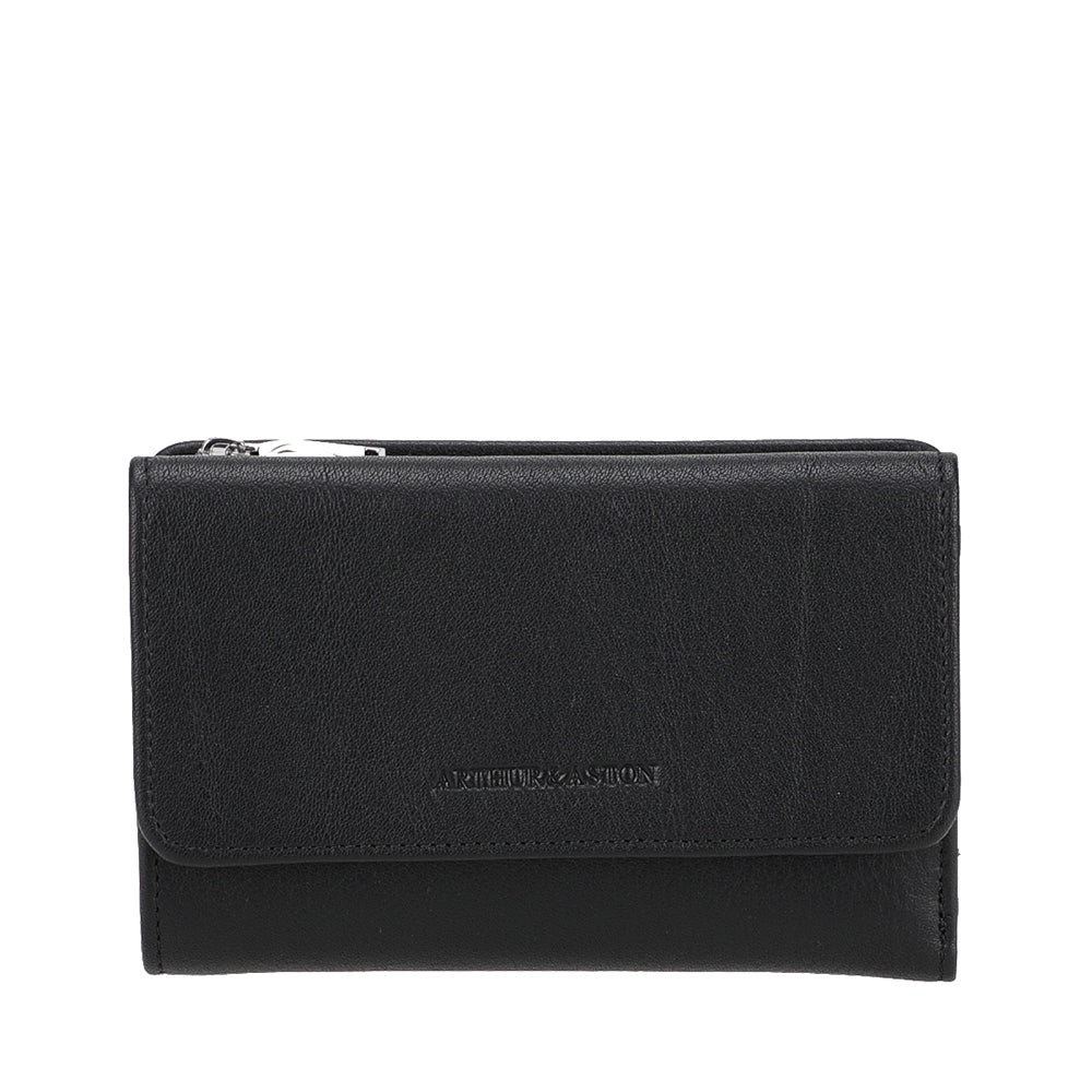 arthur-et-aston-ange-portefeuille-cuir-cognac-rfid-compact image 1