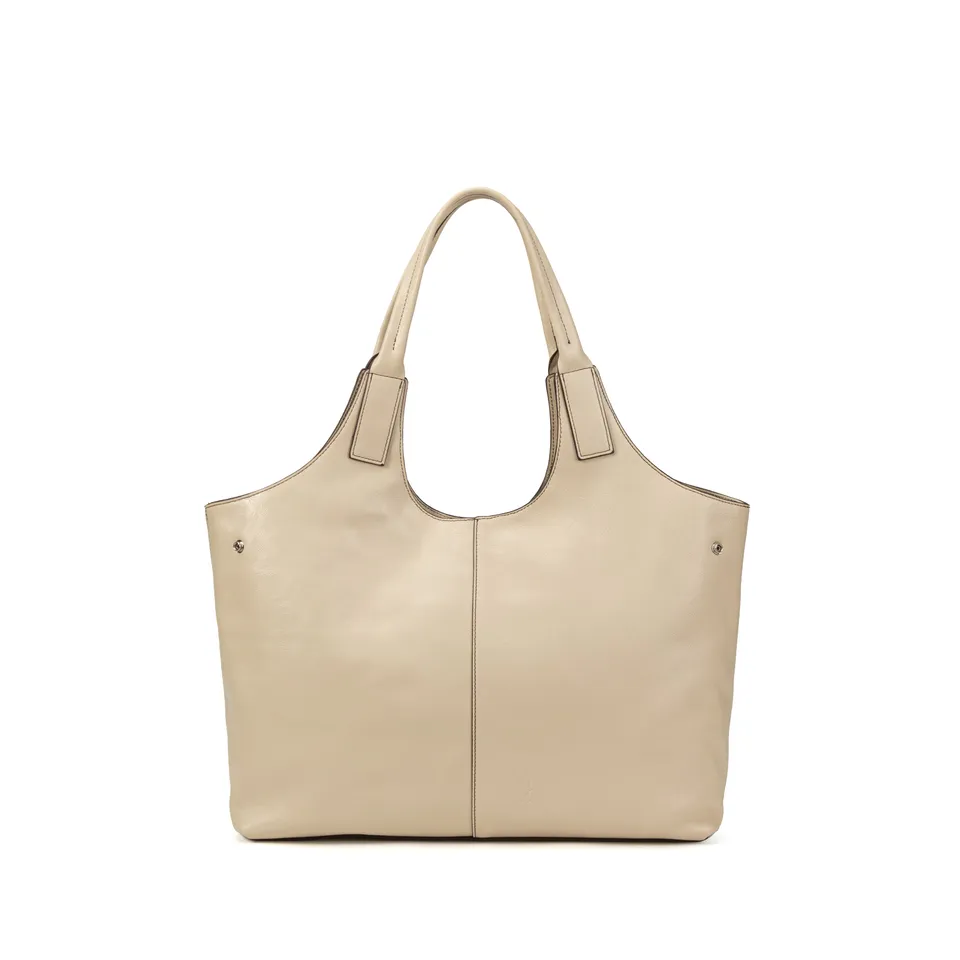 kate-lee-clemence-grand-sac-cuir-ivoire-lisse-ordinateur image 1