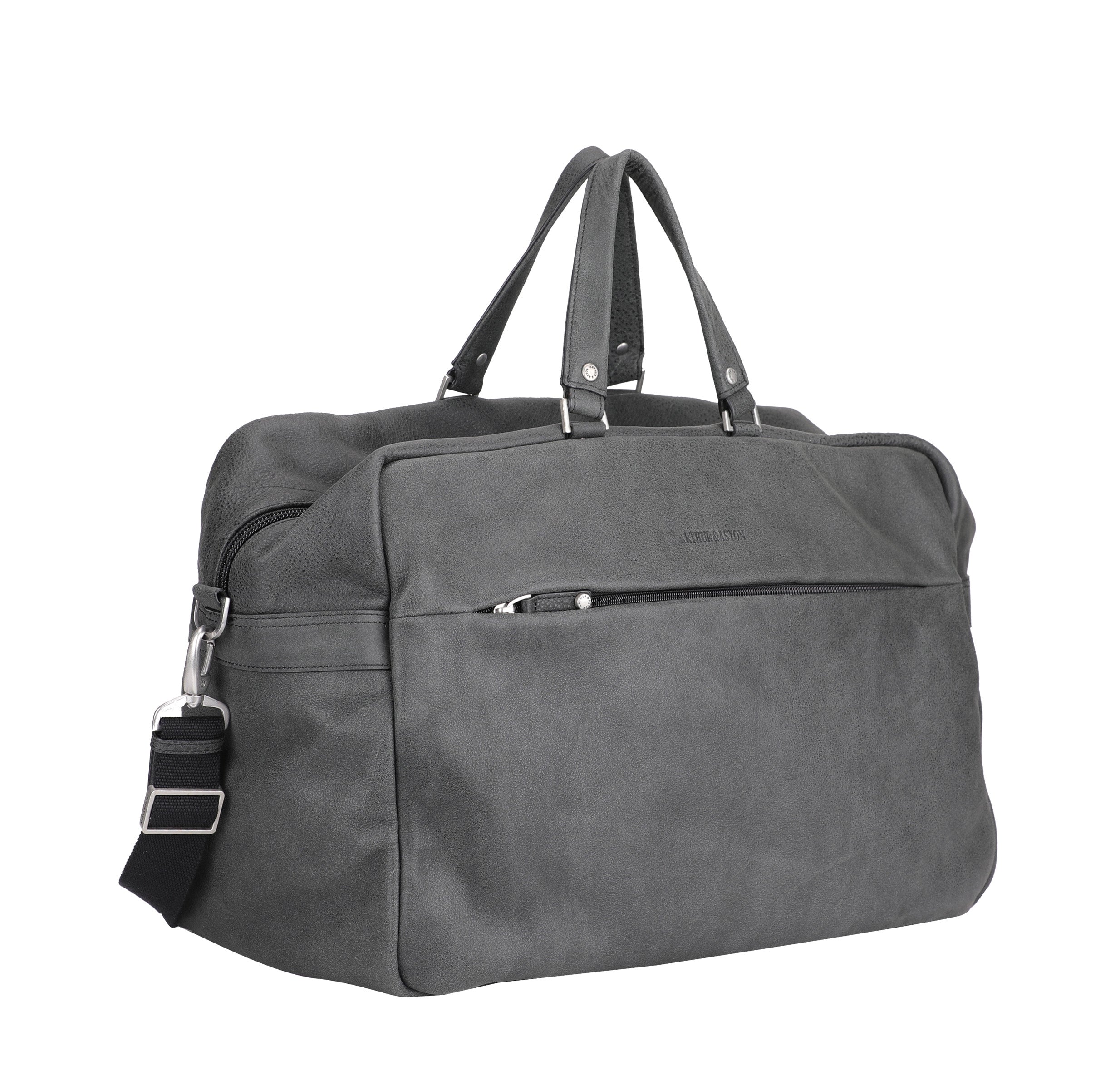 arthur-et-aston-cristiano-bagage-main-cuir-noir-destroy image 2