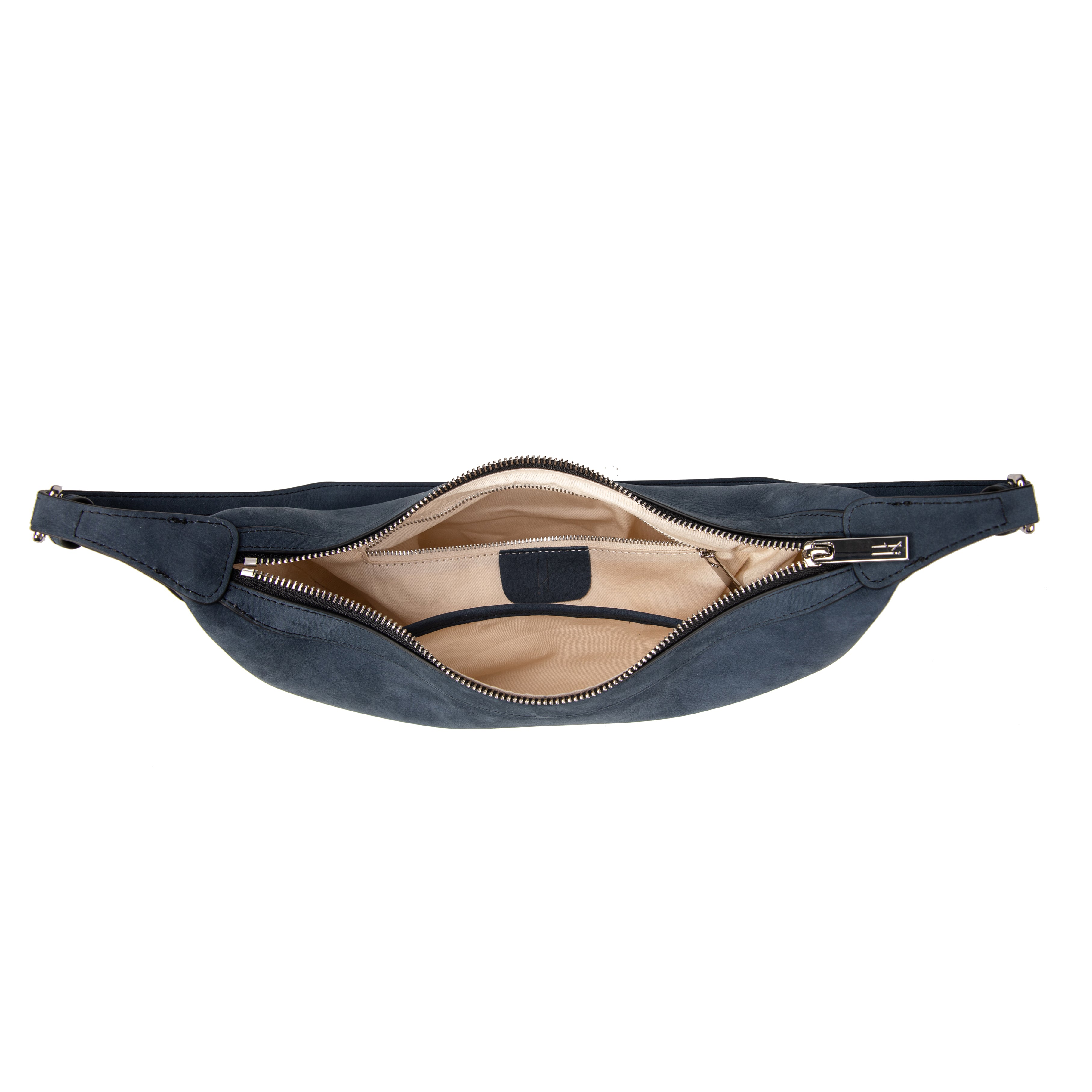 kate-lee-palma-sac-demi-lune-bleu-fonc-vachette image 3