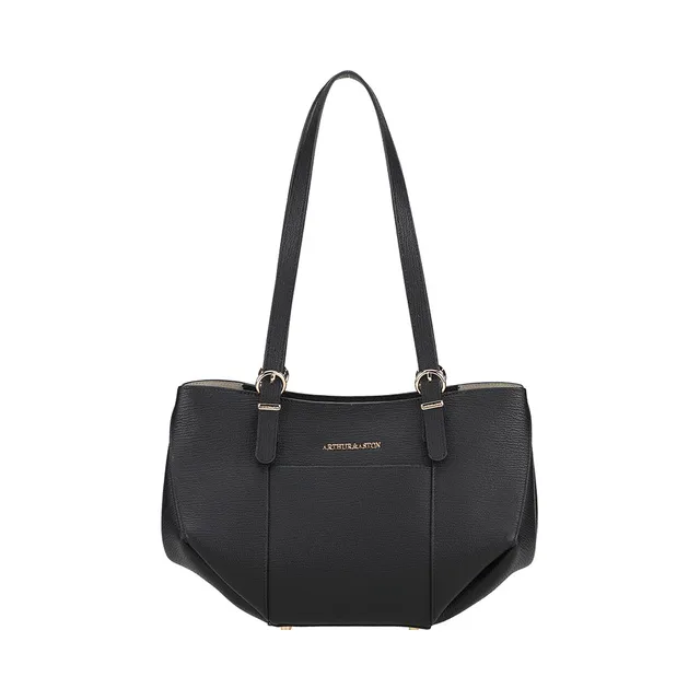 arthur-et-aston-nora-s-sac-shopping-cuir-femme-noir image 1