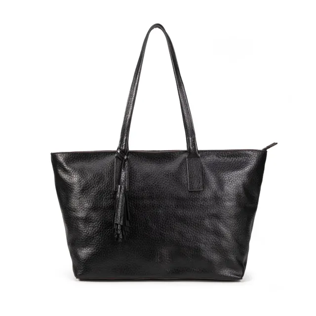kate-lee-esmeralda-sac-cabas-cuir-noir-grain image 1