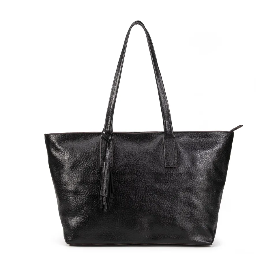 kate-lee-esmeralda-sac-cabas-cuir-noir-grain image 1