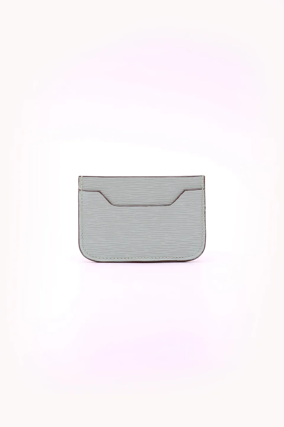 atelier-penso-porte-cartes-cuir-epi-vert-d-eau-compact image 1