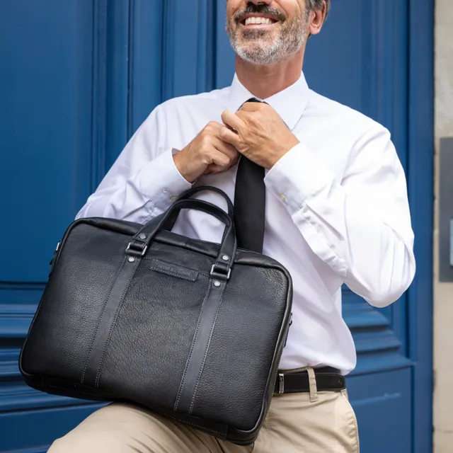 arthur-et-aston-johany-porte-ordinateur-cuir-noir-business image 1