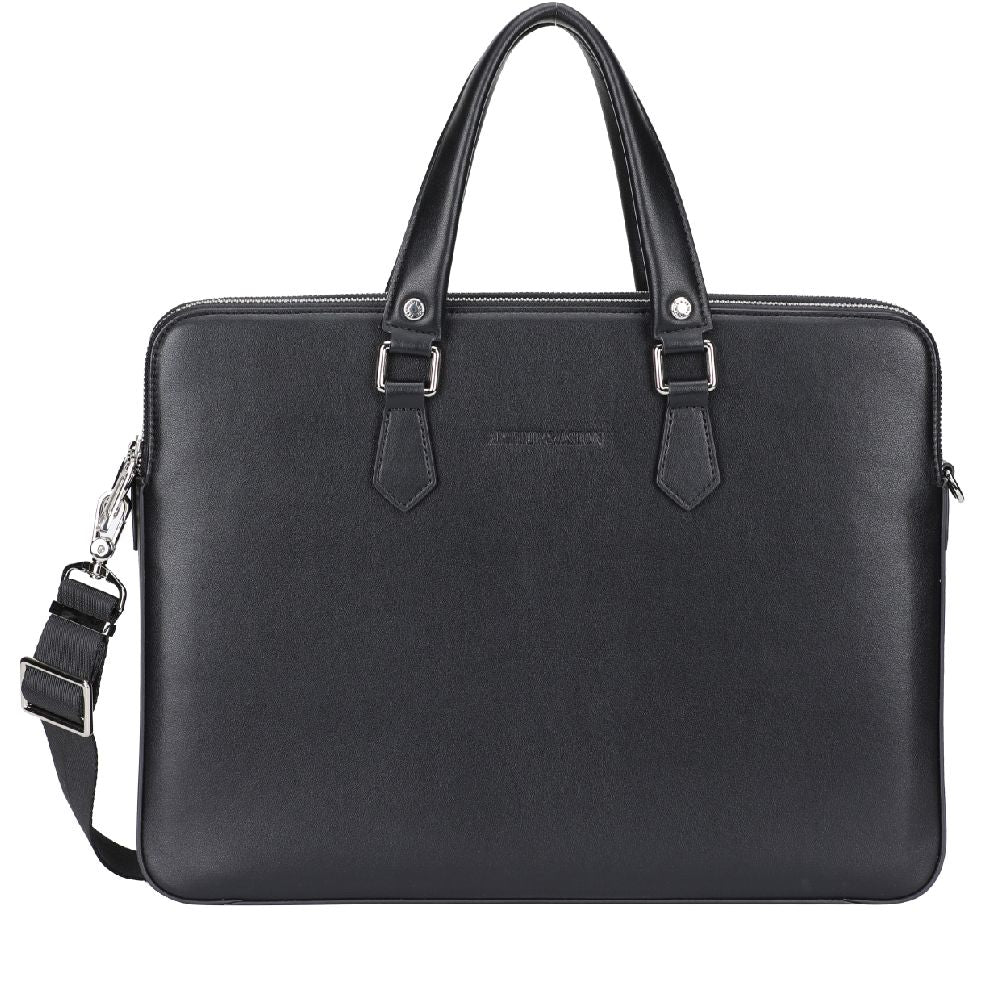 arthur-et-aston-walter-porte-documents-extra-plat-cuir-noir image 1