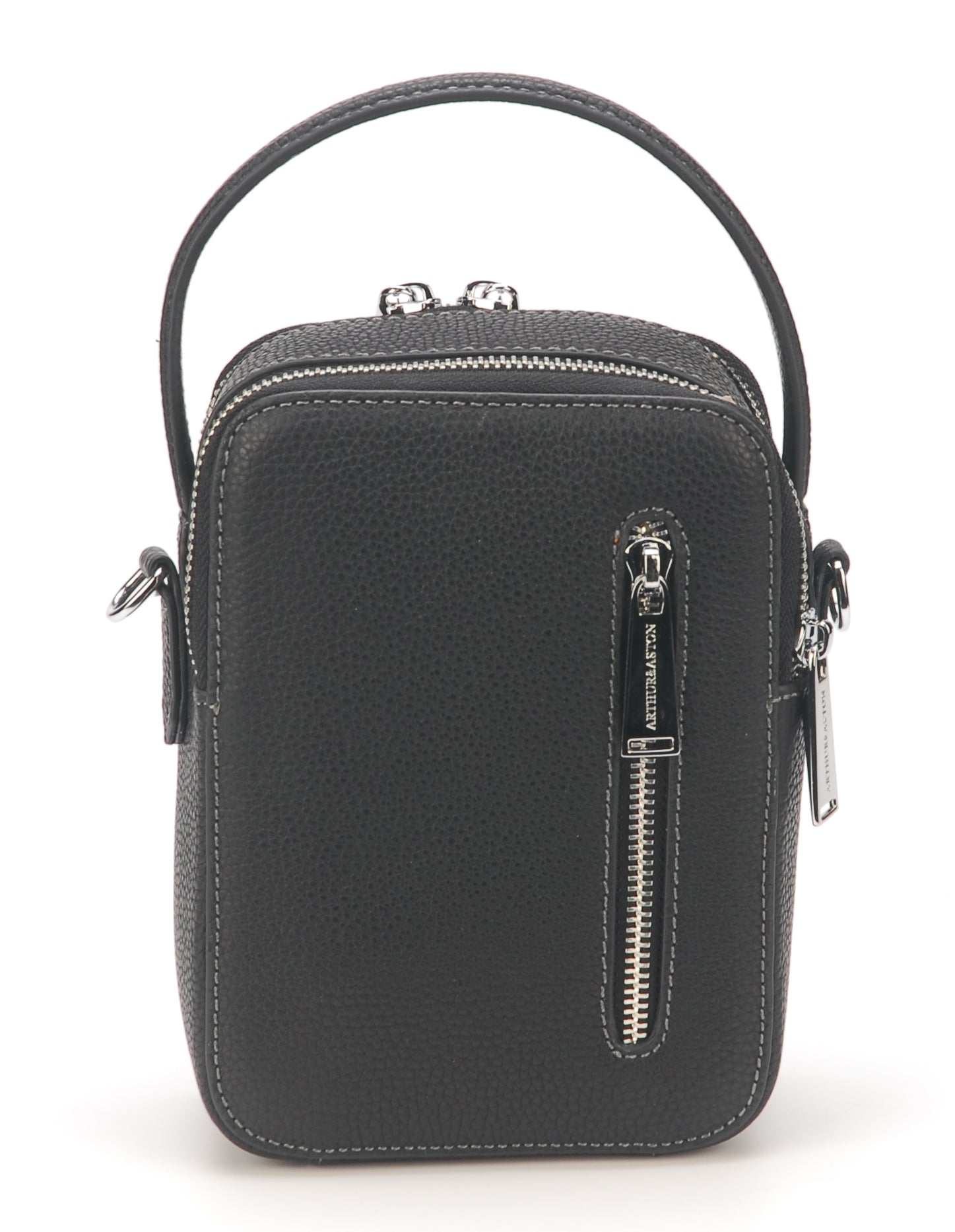 arthur-et-aston-antoine-sac-travers-cuir-noir image 3