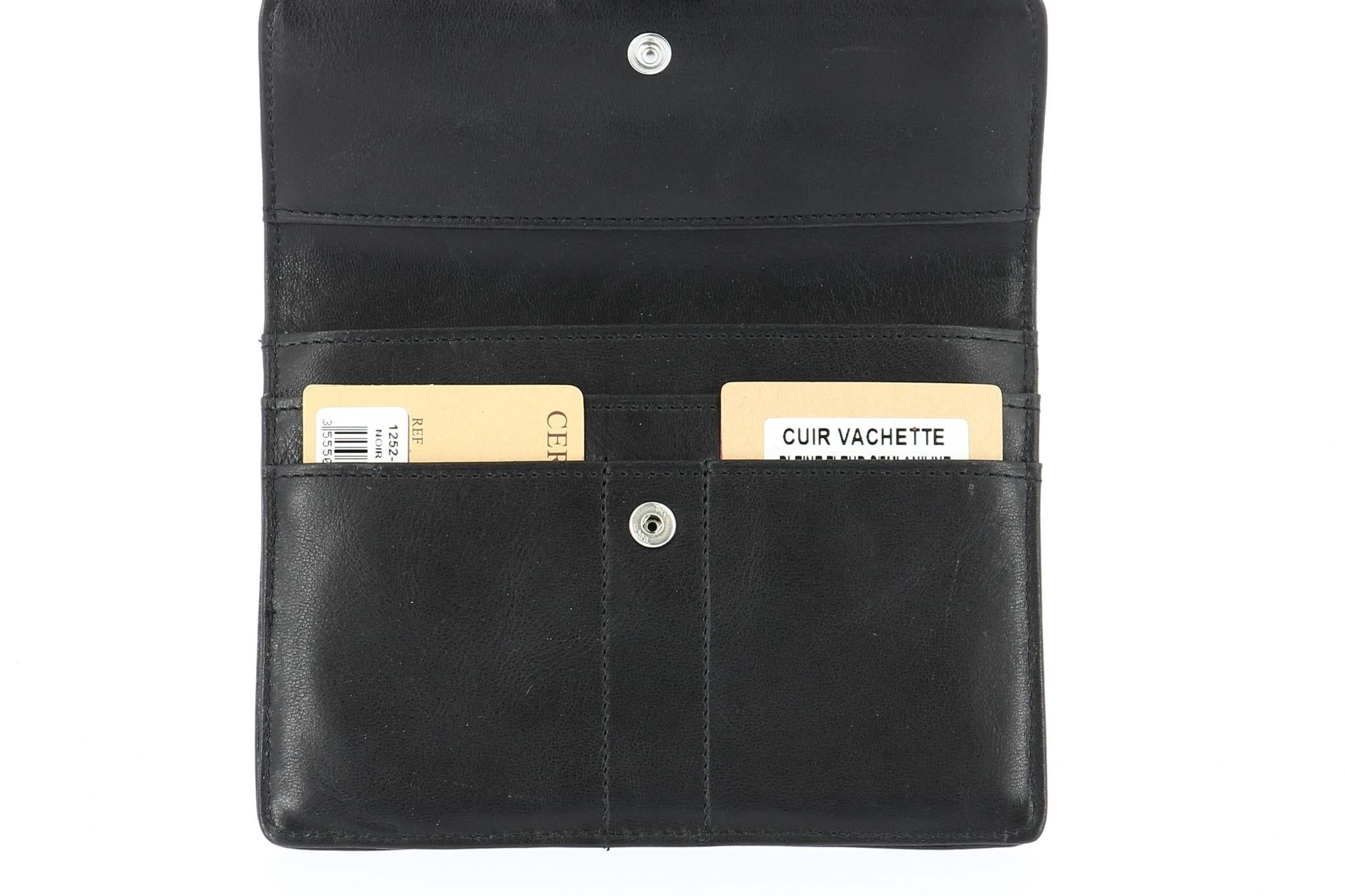 arthur-et-aston-rose-porte-papiers-cuir-noir-vachette image 2