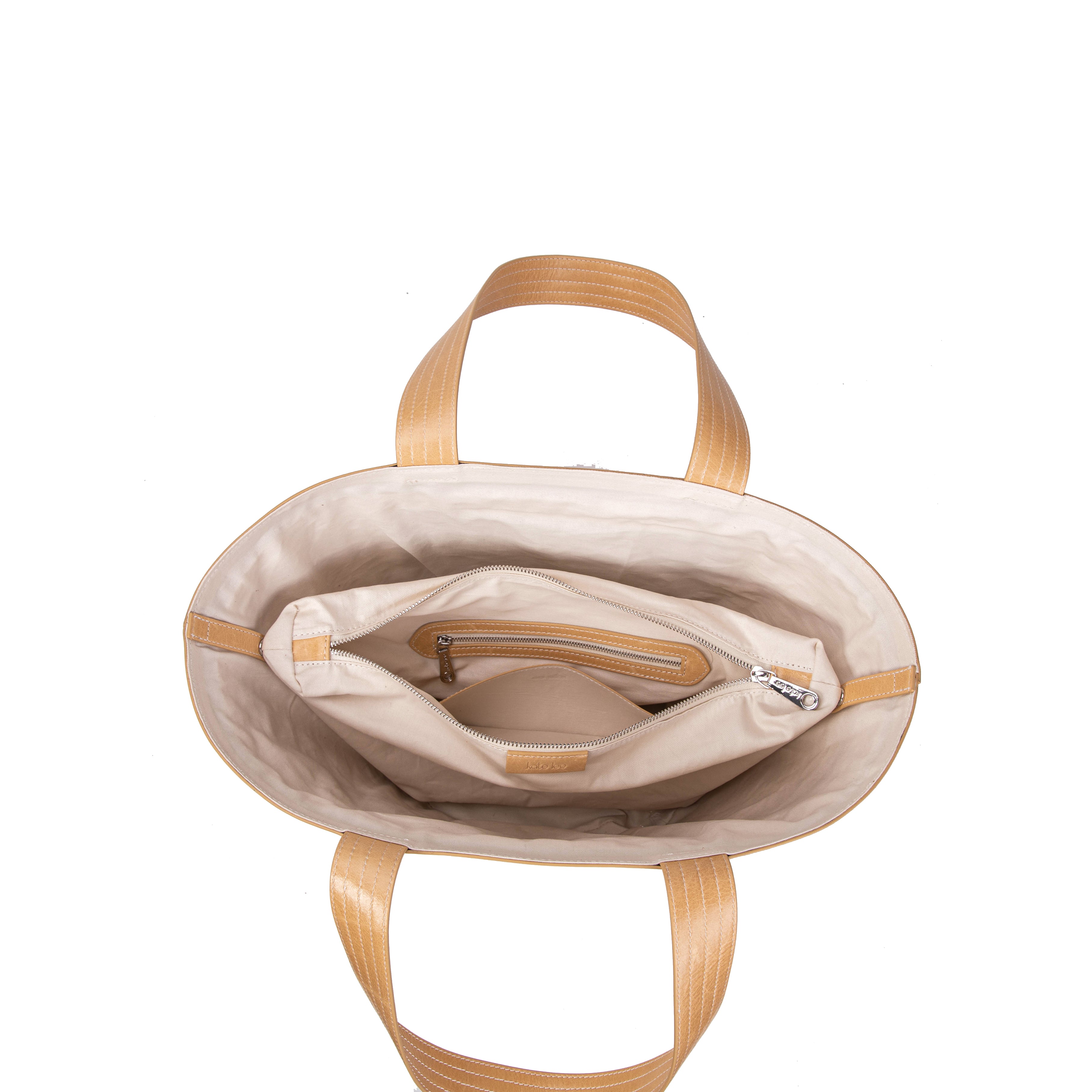 kate-lee-panier-madeleine-sac-cabas-paille-sable-cuir image 3