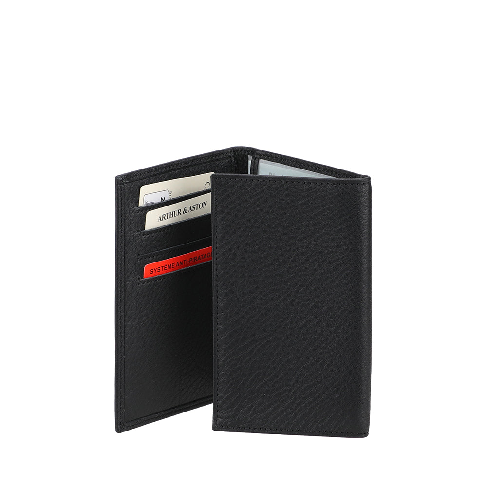 arthur-et-aston-ange-porte-papiers-cuir-noir-rfid-compact image 2