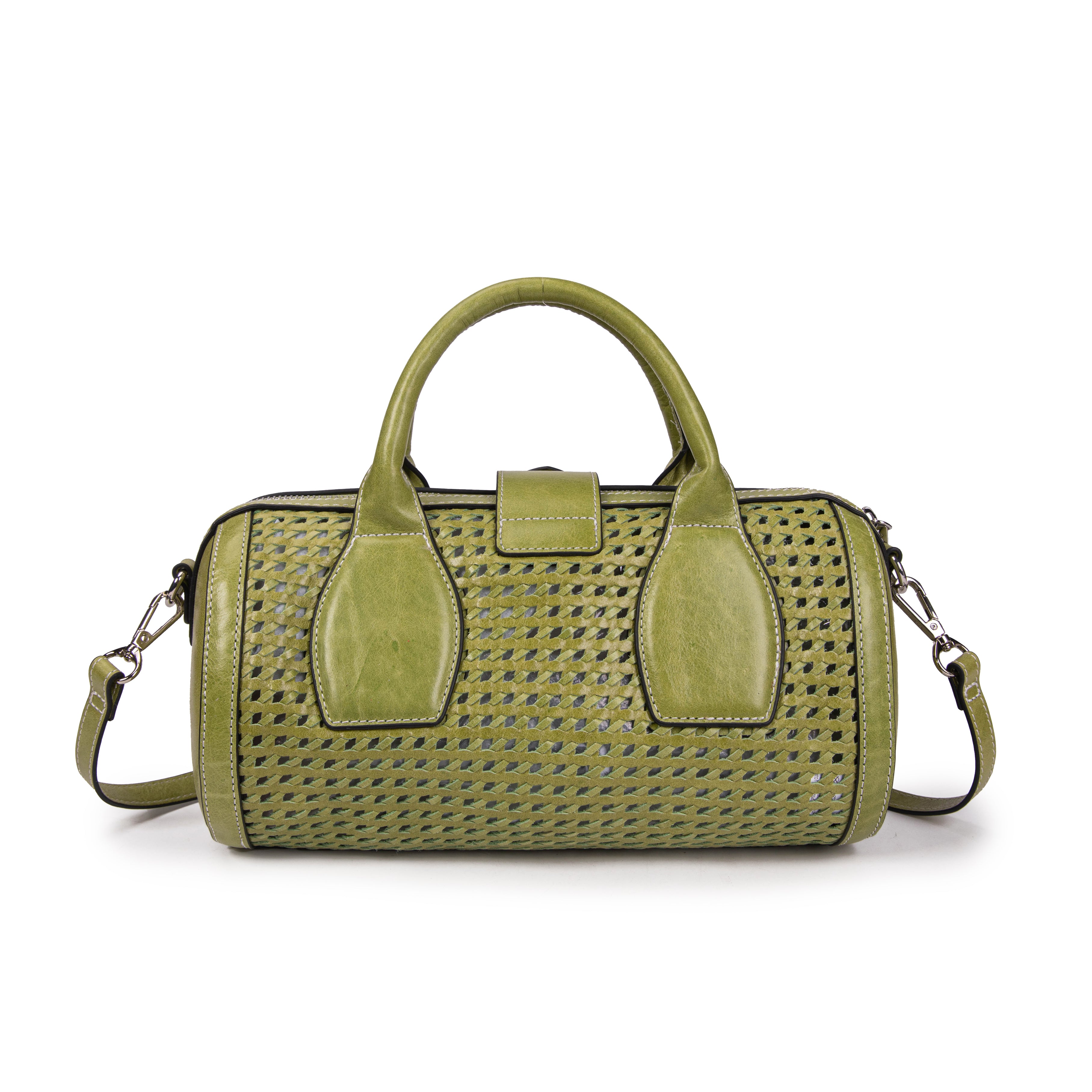 kate-lee-frola-sac-bowling-cuir-tress-vert-acide image 4