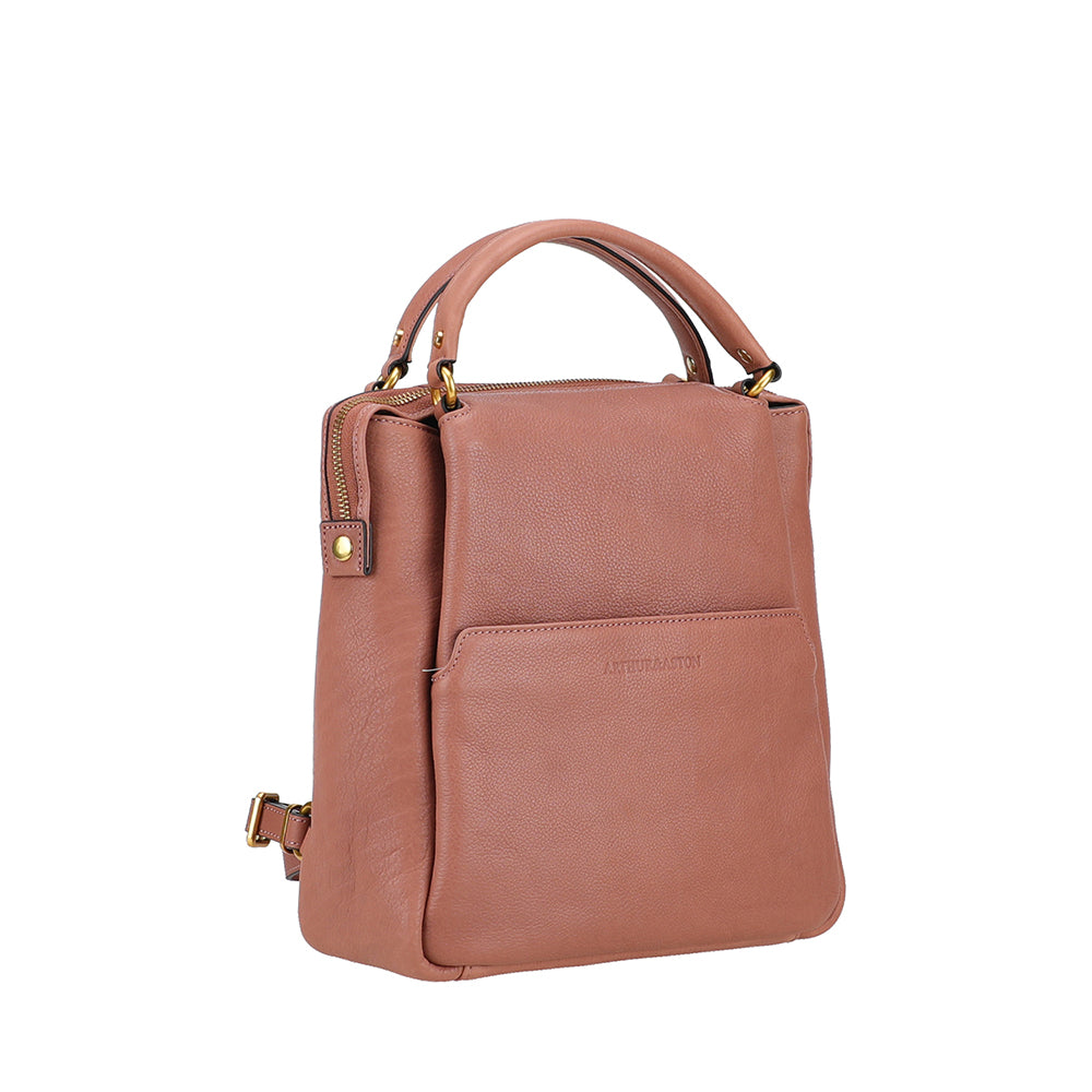arthur-et-aston-elsa-sac-dos-cuir-taupe-pleine-fleur image 2