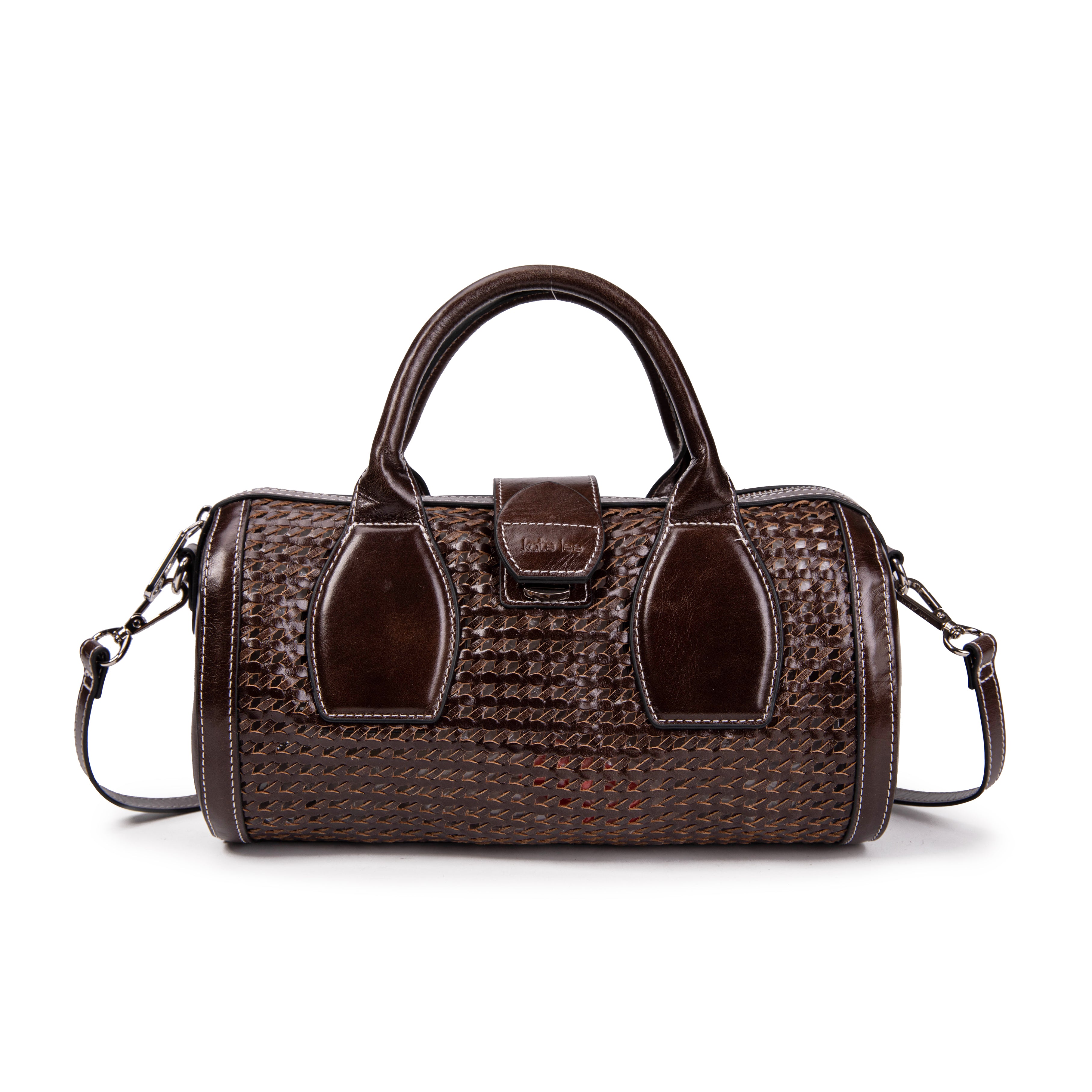 kate-lee-frola-sac-bowling-cuir-tress-moka image 1