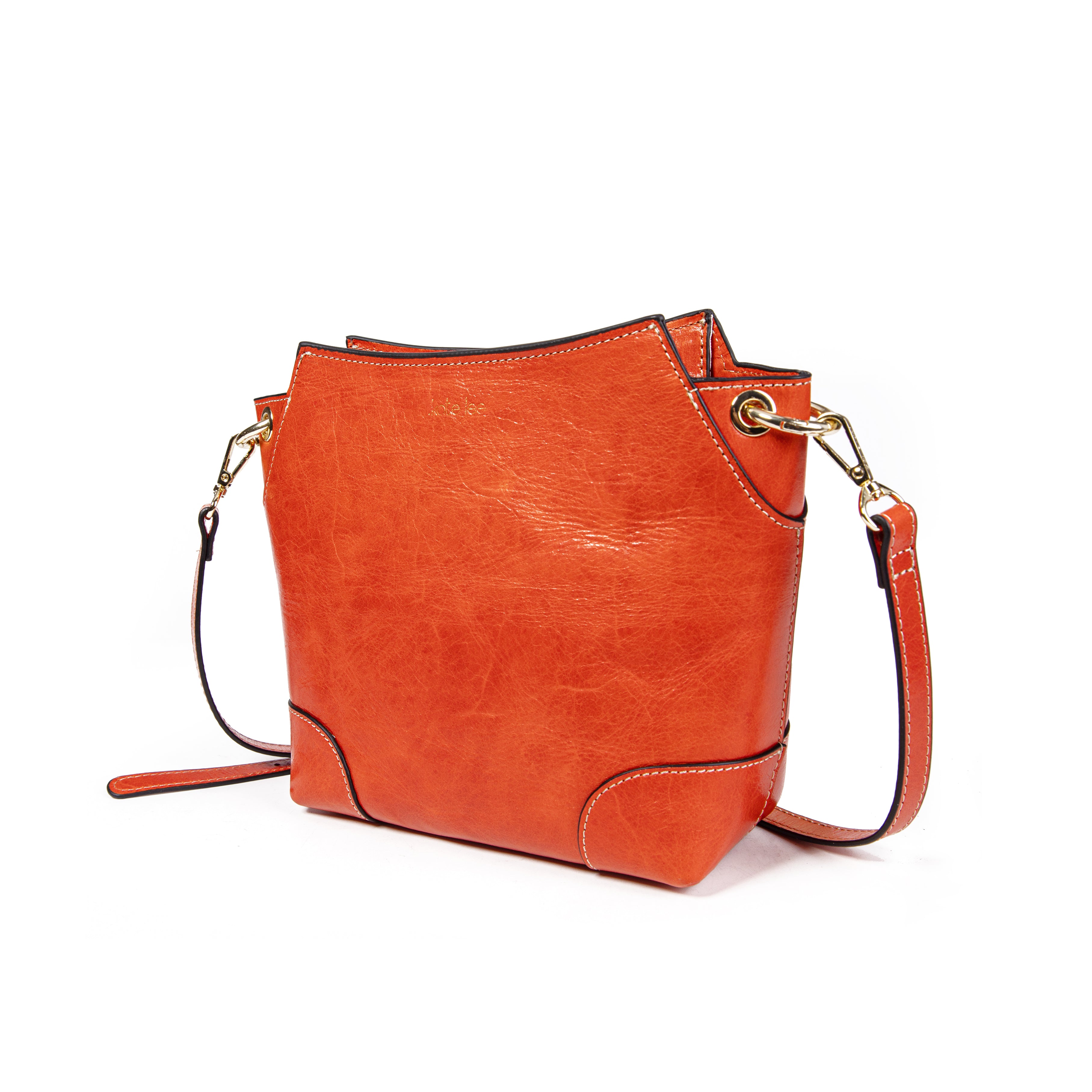 kate-lee-bonbon-tane-a-sac-bandouli-re-corail-vachette-glac-e image 2