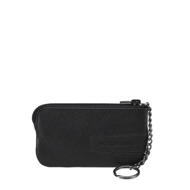 arthur-et-aston-l-on-porte-monnaie-cuir-noir-zipp-fin image 1