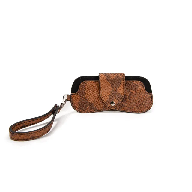 kate-lee-ecrin-tui-lunettes-cuir-camel-serpent image 1