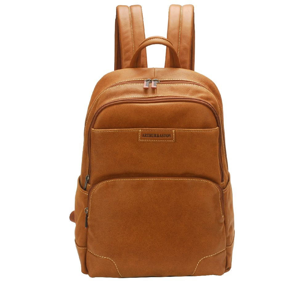arthur-et-aston-marco-sac-dos-cuir-cognac image 1