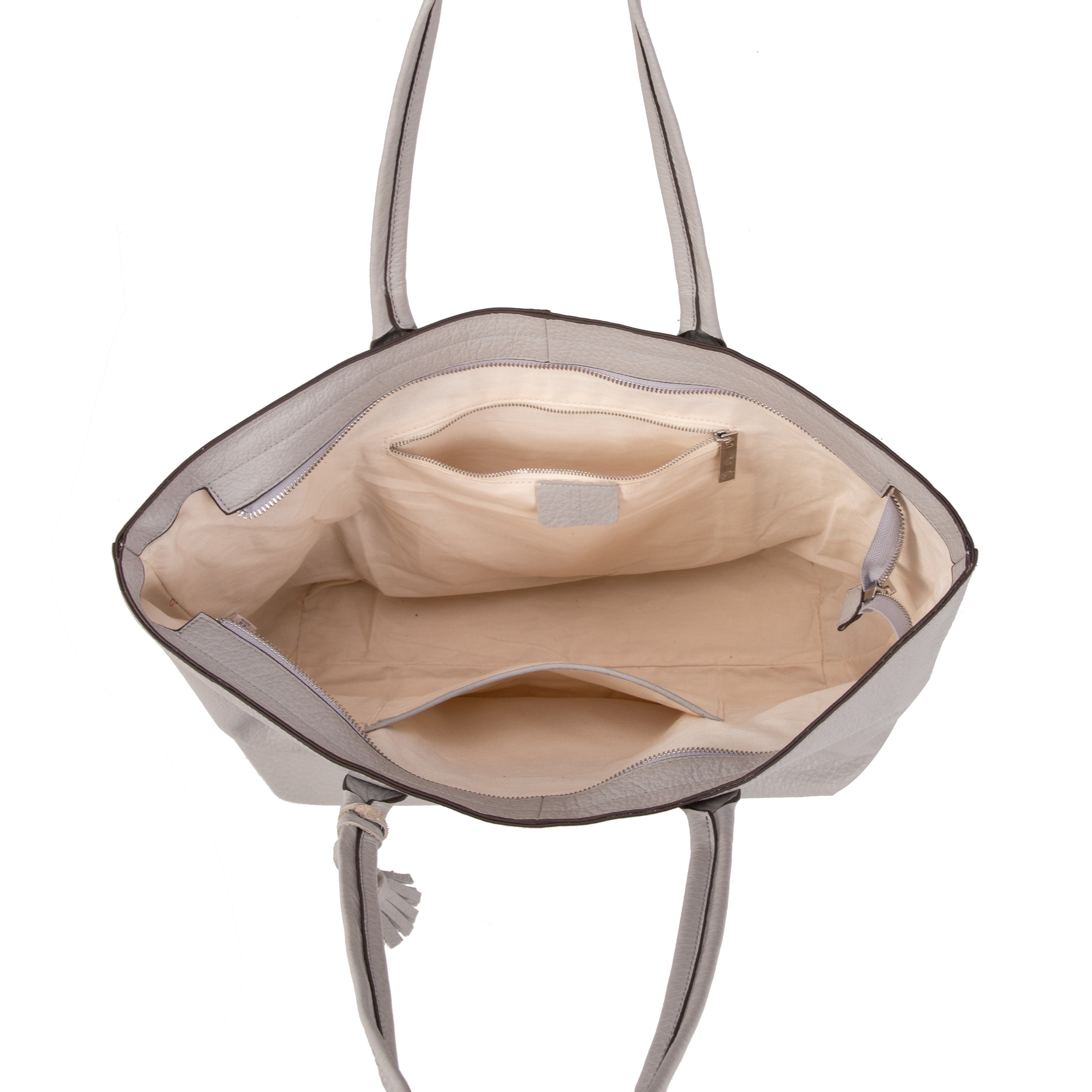 kate-lee-esmeralda-sac-cabas-cuir-perle-grain image 3
