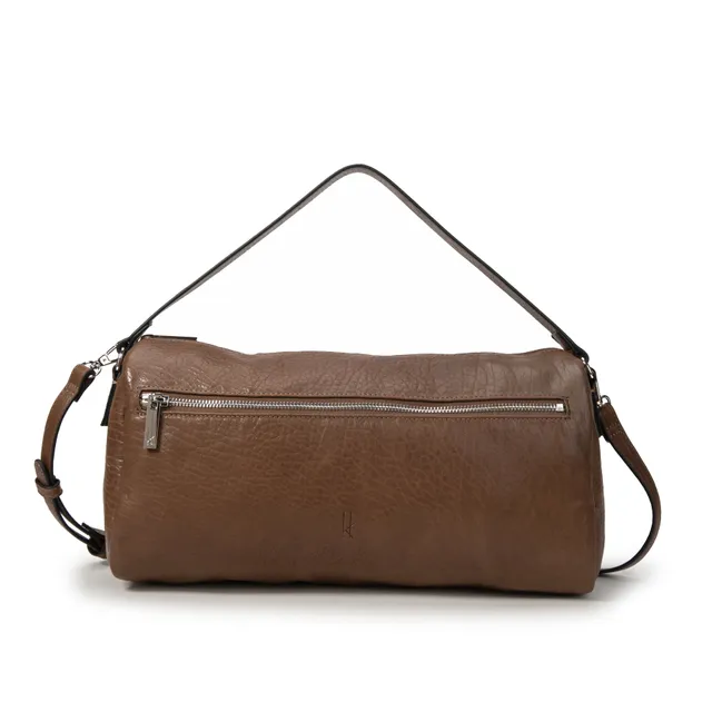 kate-lee-dea-sac-cuir-agneau-gris-taupe-bowling image 1