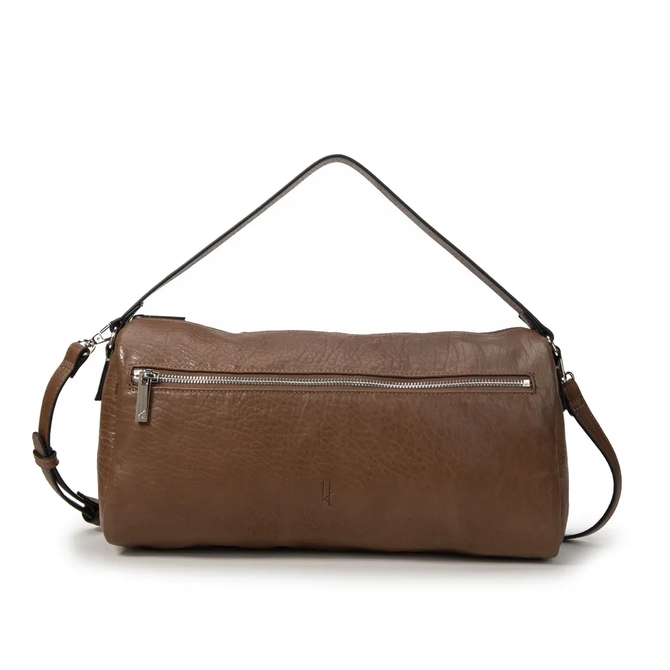 kate-lee-dea-sac-cuir-agneau-gris-taupe-bowling image 1