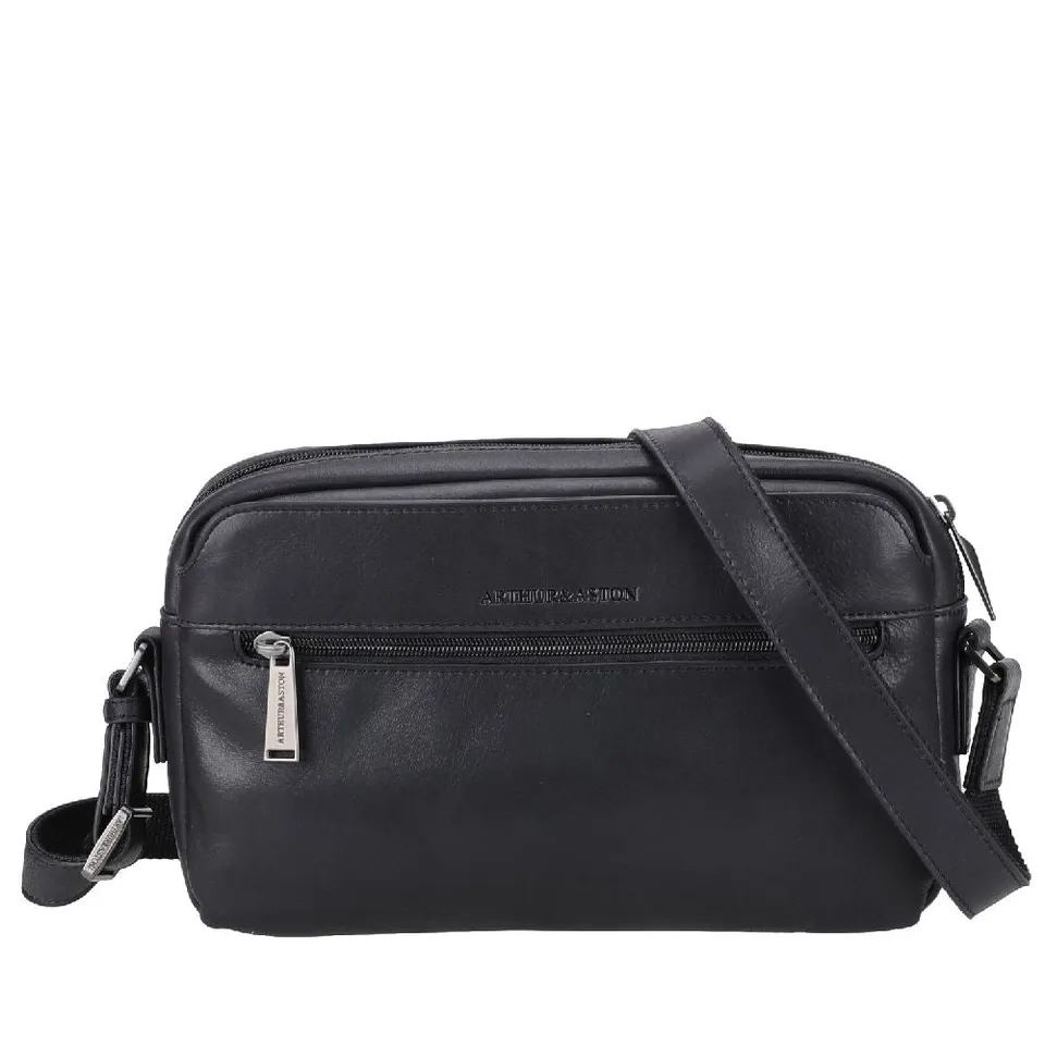 arthur-et-aston-cosmo-besace-cuir-noir image 1