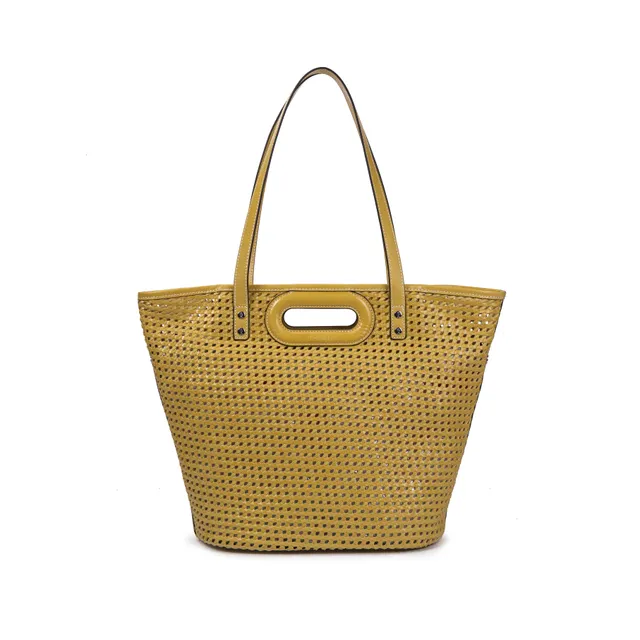kate-lee-ofine-sac-cabas-cuir-jaune-tress image 1