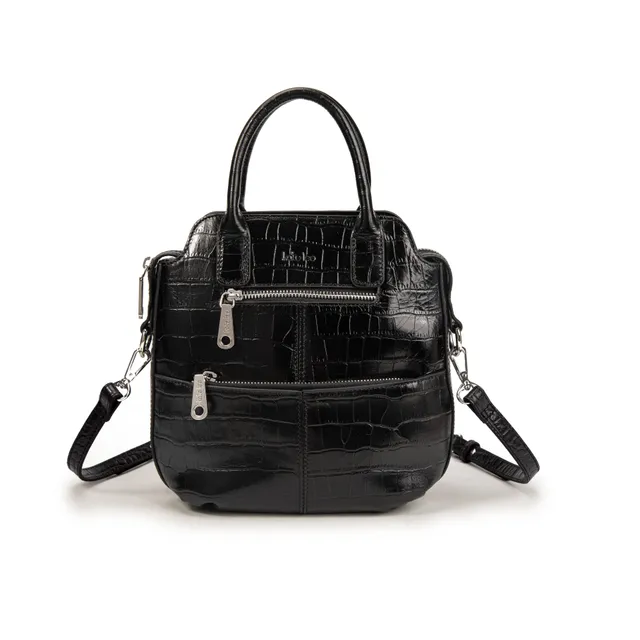kate-lee-sac-bandouli-re-velyane-croco-cuir-noir image 1