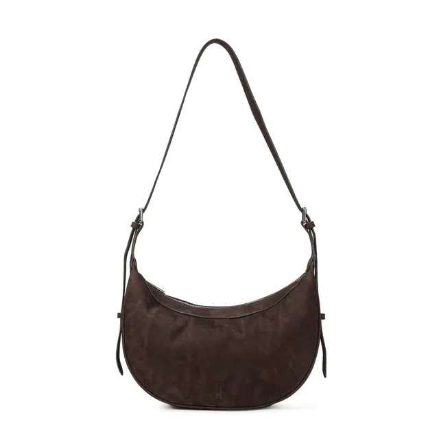 kate-lee-palma-sac-demi-lune-choco-vachette image 1