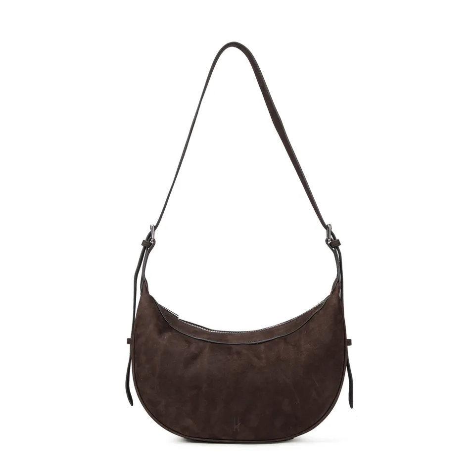 kate-lee-palma-sac-demi-lune-choco-vachette image 1