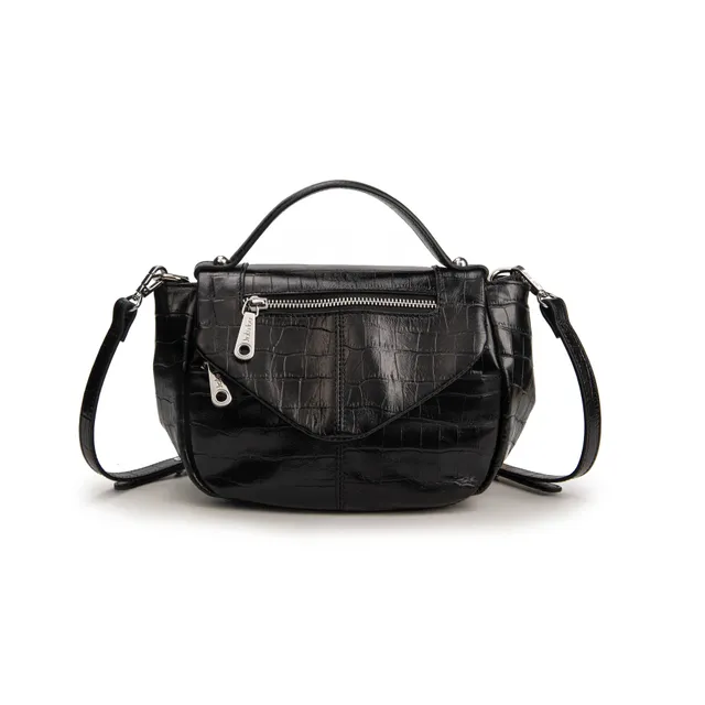 kate-lee-bruny-croco-sac-bandouli-re-cuir-noir-croco image 1