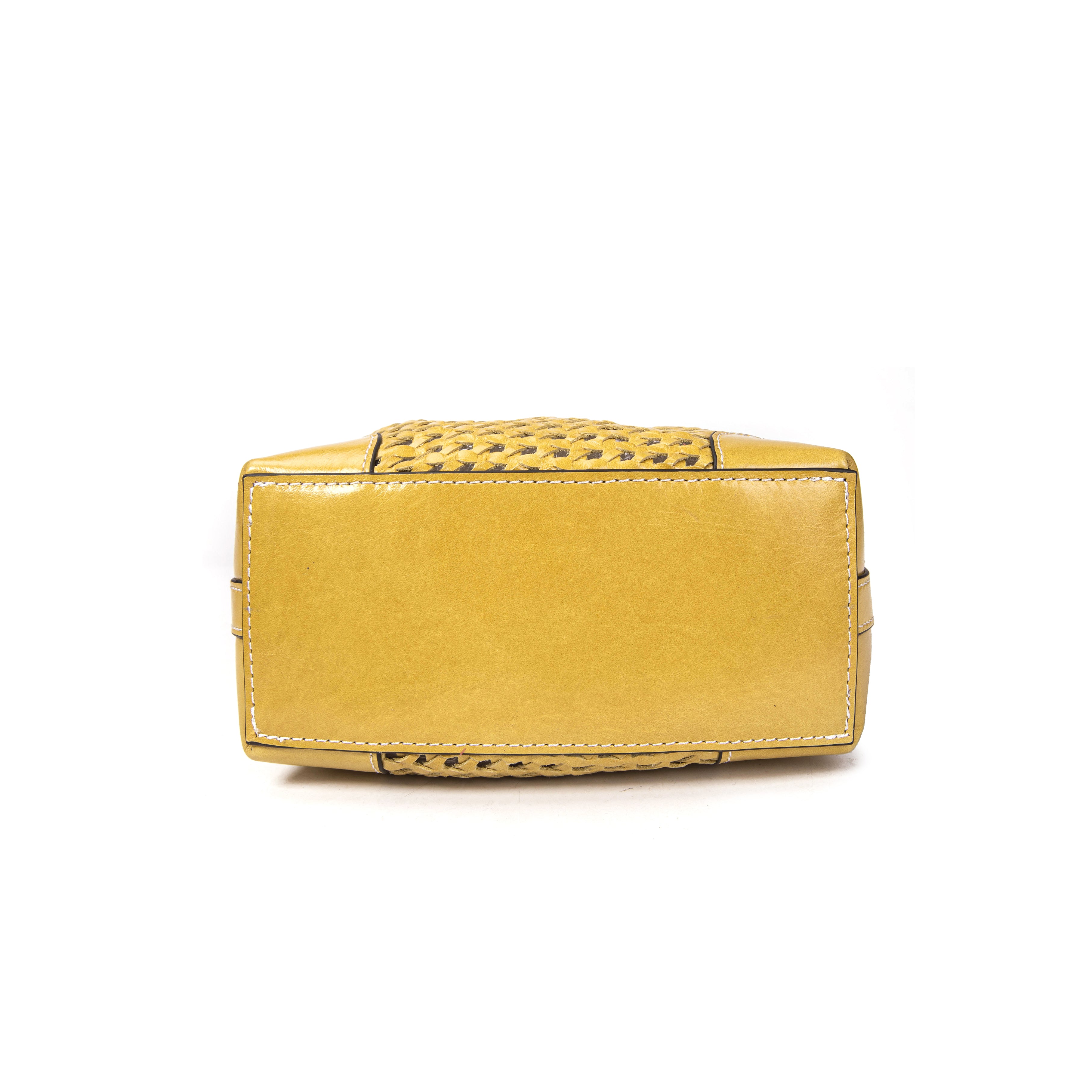 kate-lee-bonbon-tane-sac-bandouli-re-cuir-tress-jaune image 5
