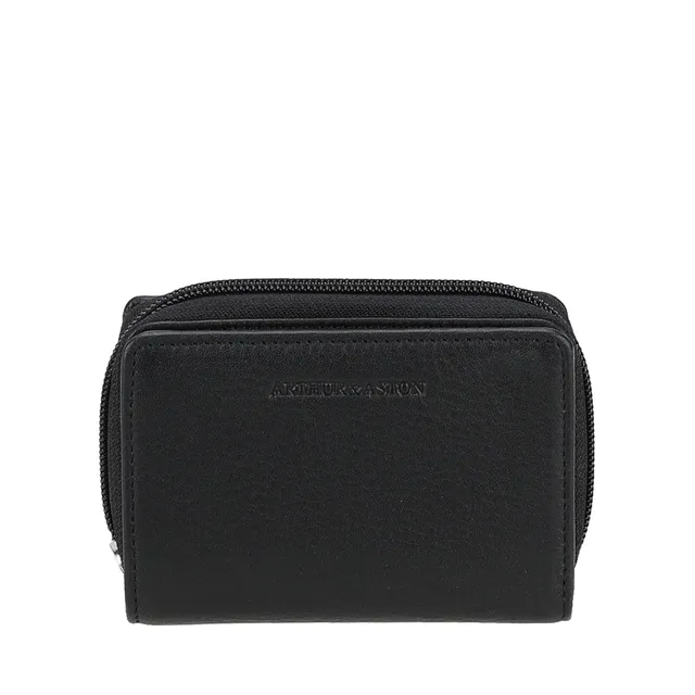 arthur-et-aston-ange-porte-monnaie-cuir-noir-8-cartes image 1