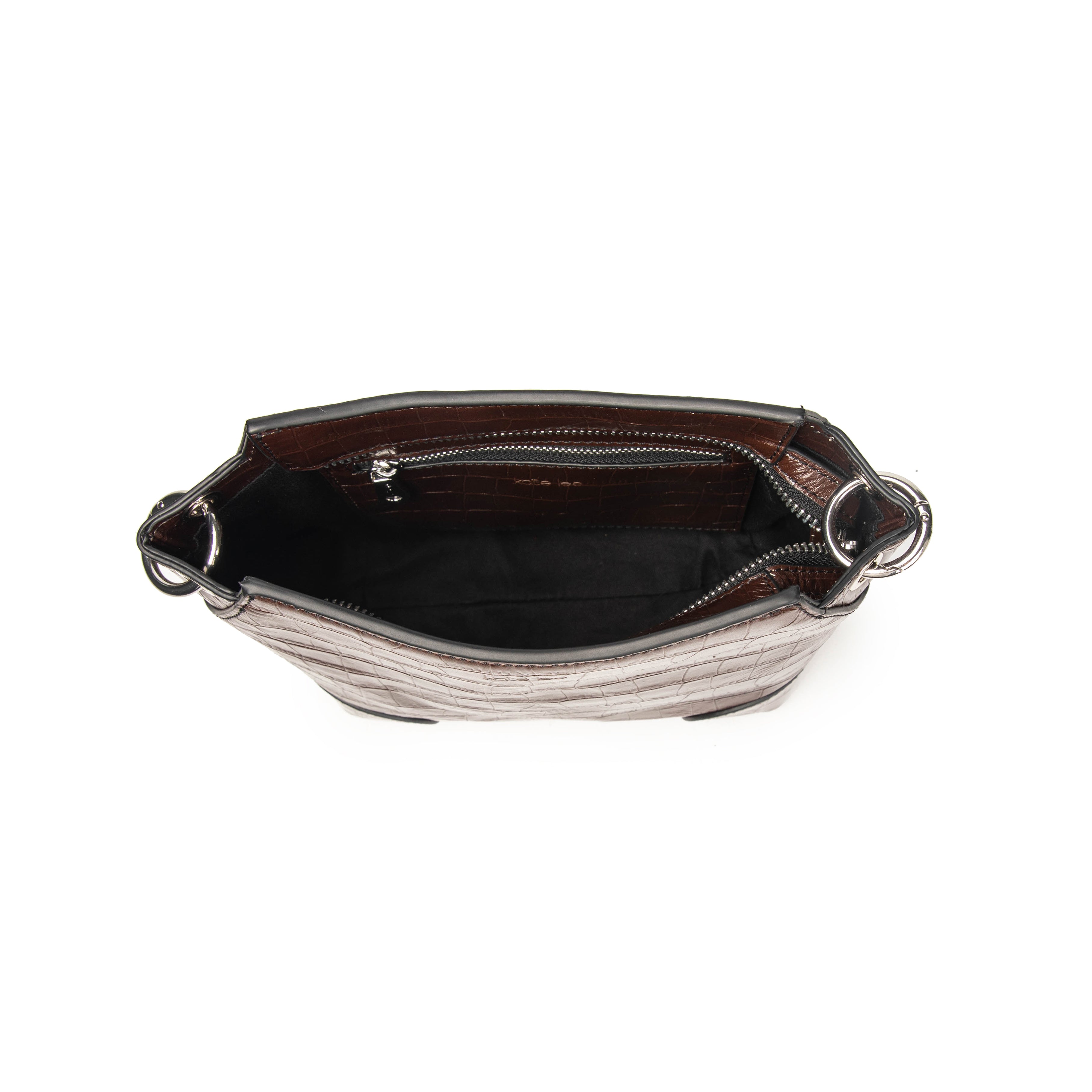 kate-lee-bonbon-sac-bandouli-re-cuir-choco-croco image 3