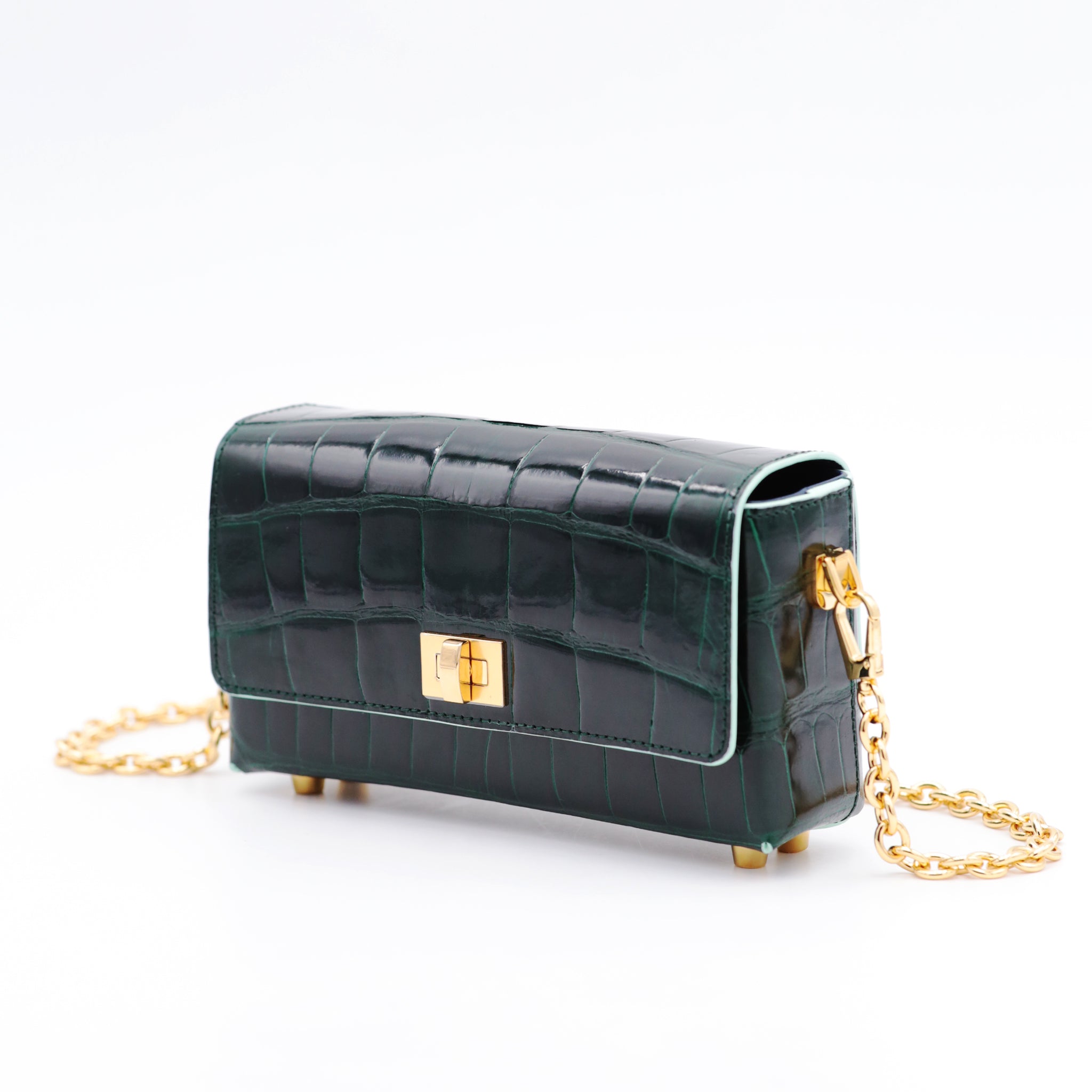 atelier-penso-gumi-sac-bandouli-re-croco-meraude image 3