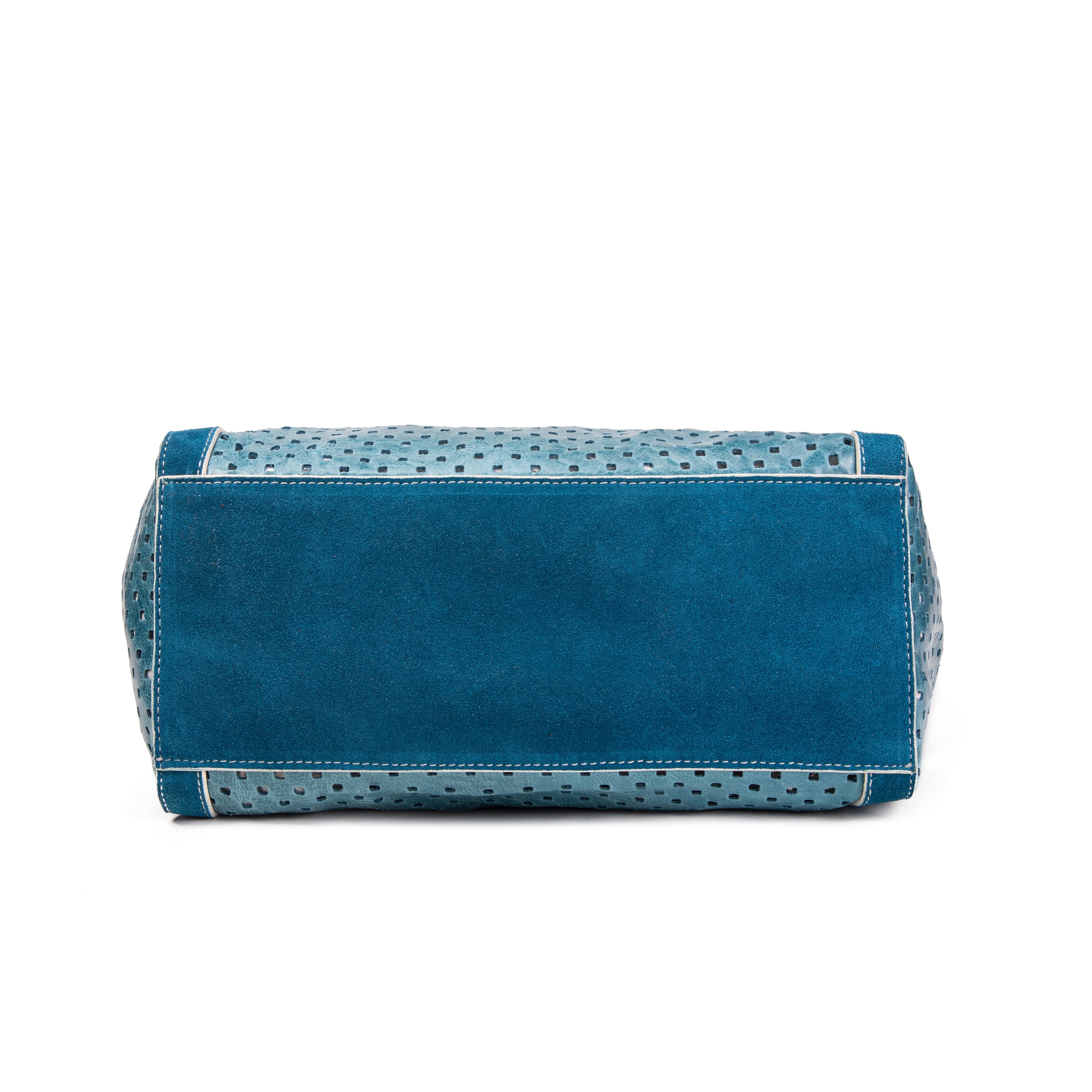 kate-lee-ryve-sac-cabas-cuir-bleu-vachette-perfor-e image 5