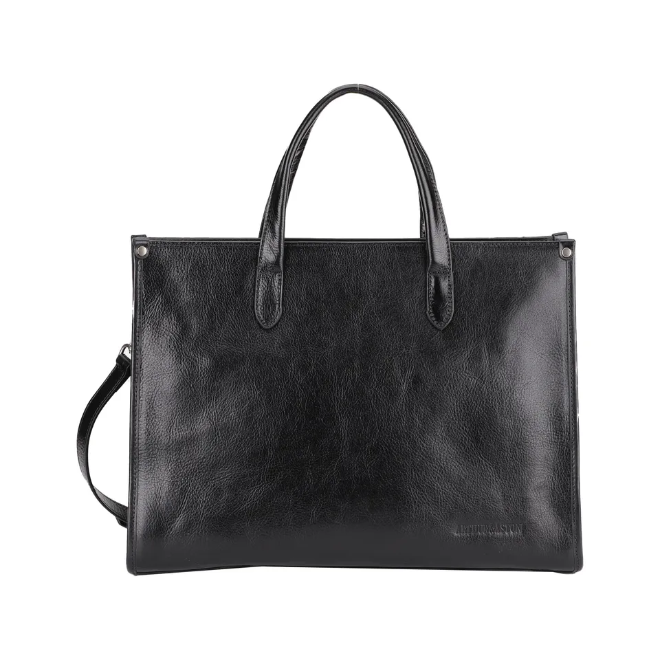 arthur-et-aston-edith-sac-main-cuir-noir-ordinateur image 1