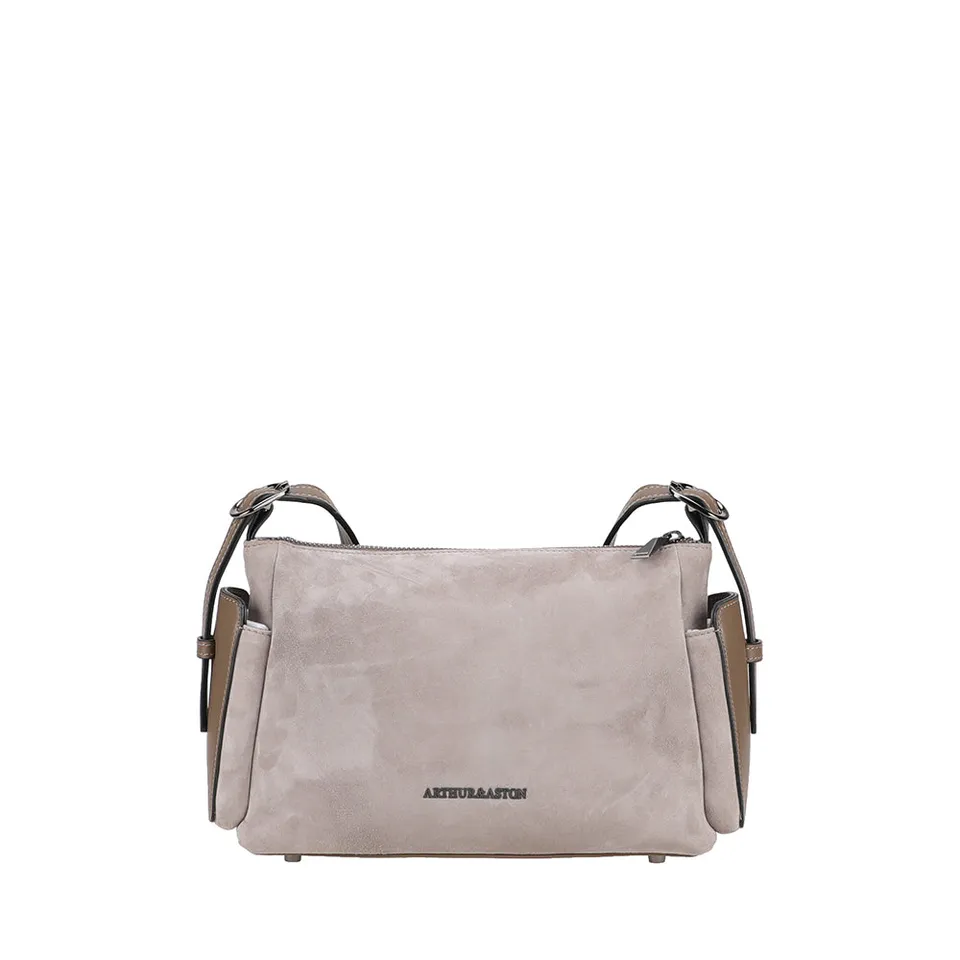 arthur-et-aston-maya-sac-bandouli-re-cuir-gris-25-cm image 1