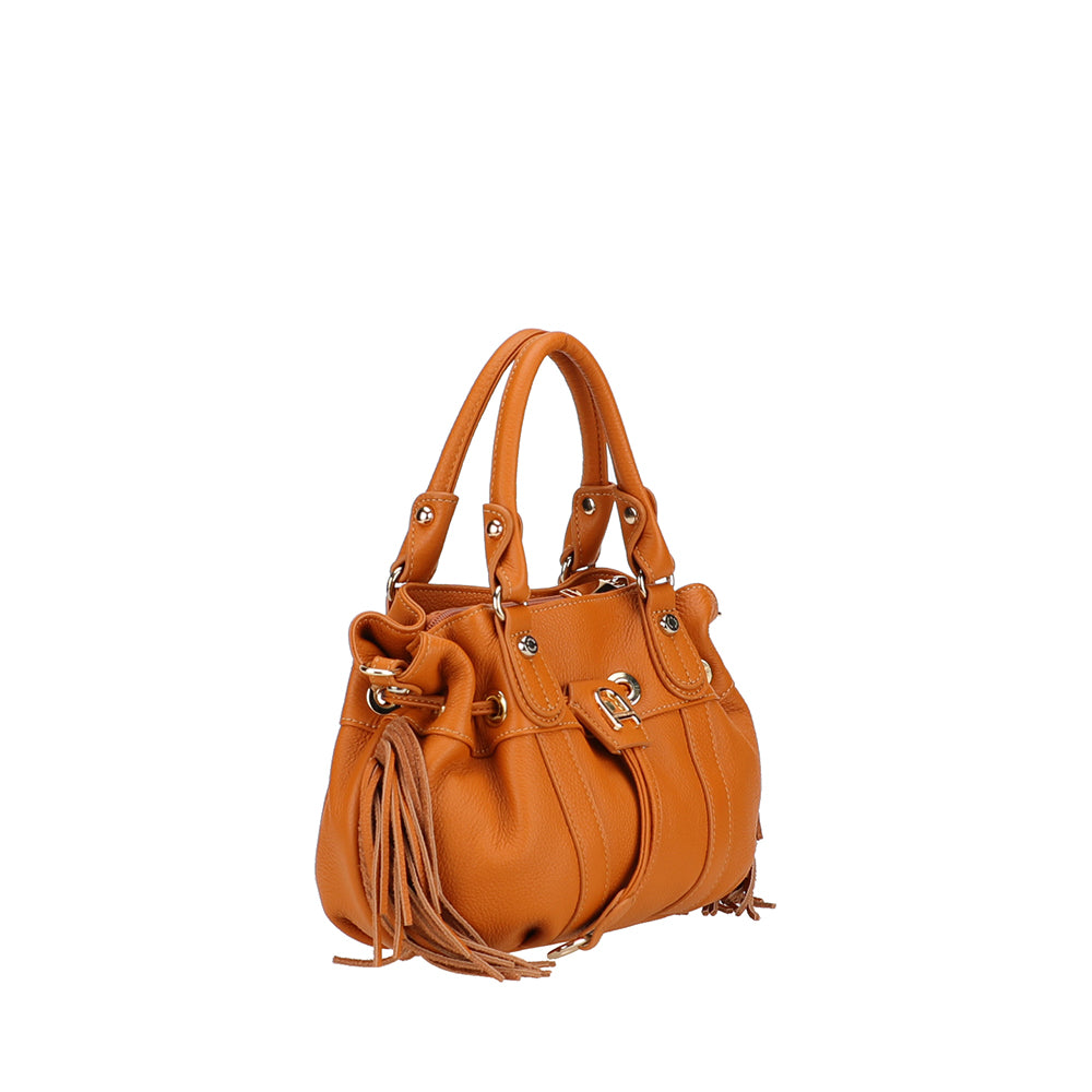 arthur-et-aston-camille-mini-sac-cuir-cognac-franges image 5