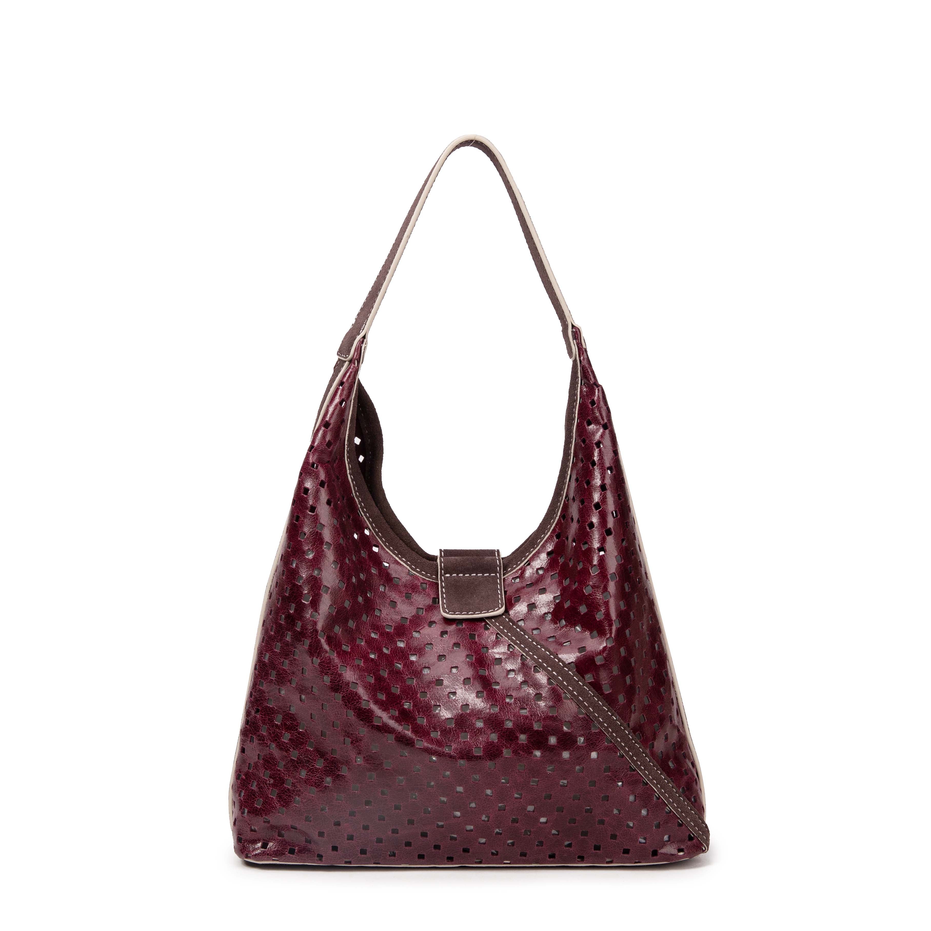 kate-lee-m-lune-sac-cabas-cuir-bordeaux-perfor image 4