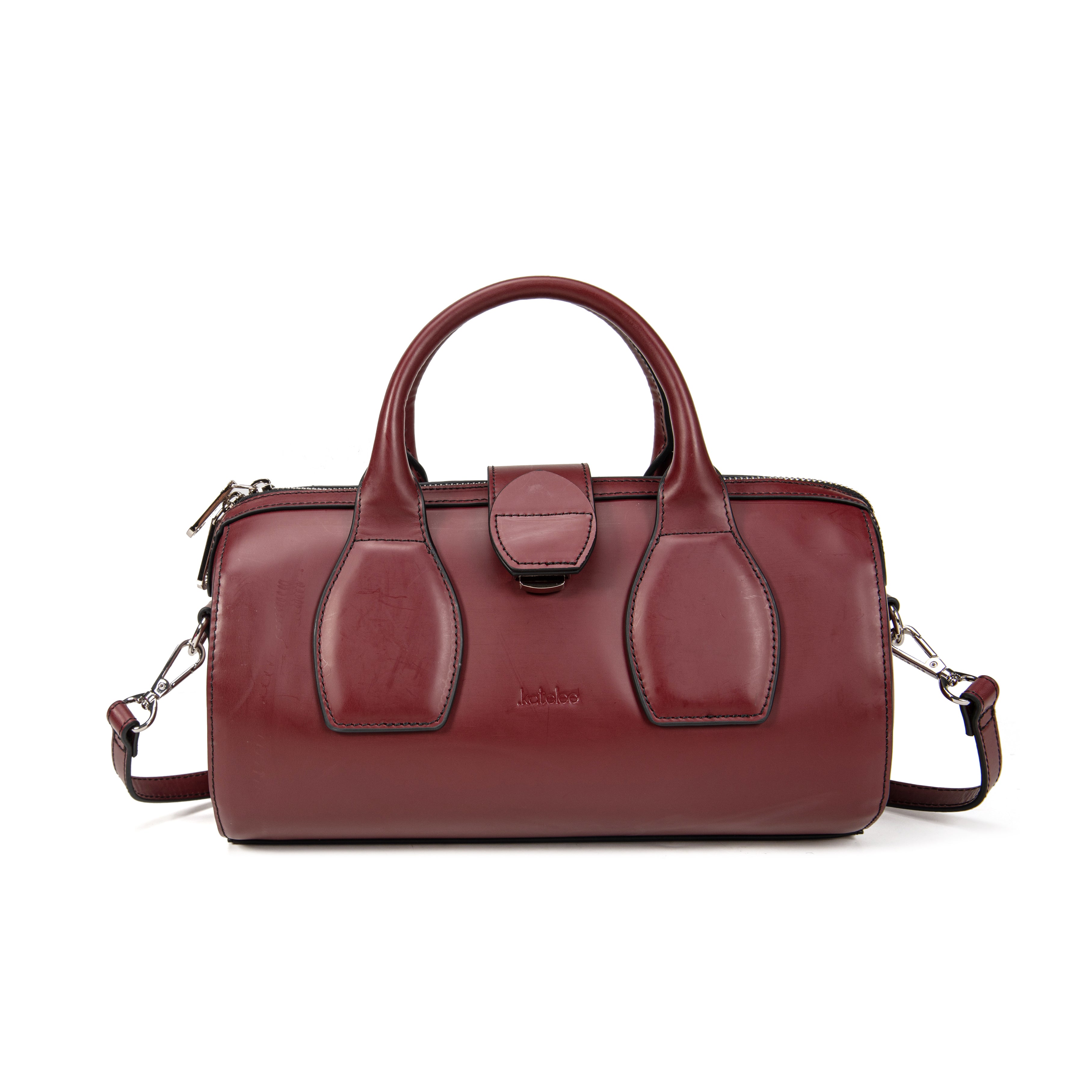 kate-lee-frola-sac-bowling-vachette-lie-de-vin image 3