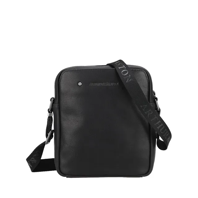 arthur-et-aston-danny-grand-sac-travers-cuir-noir-pleine-fleur image 1