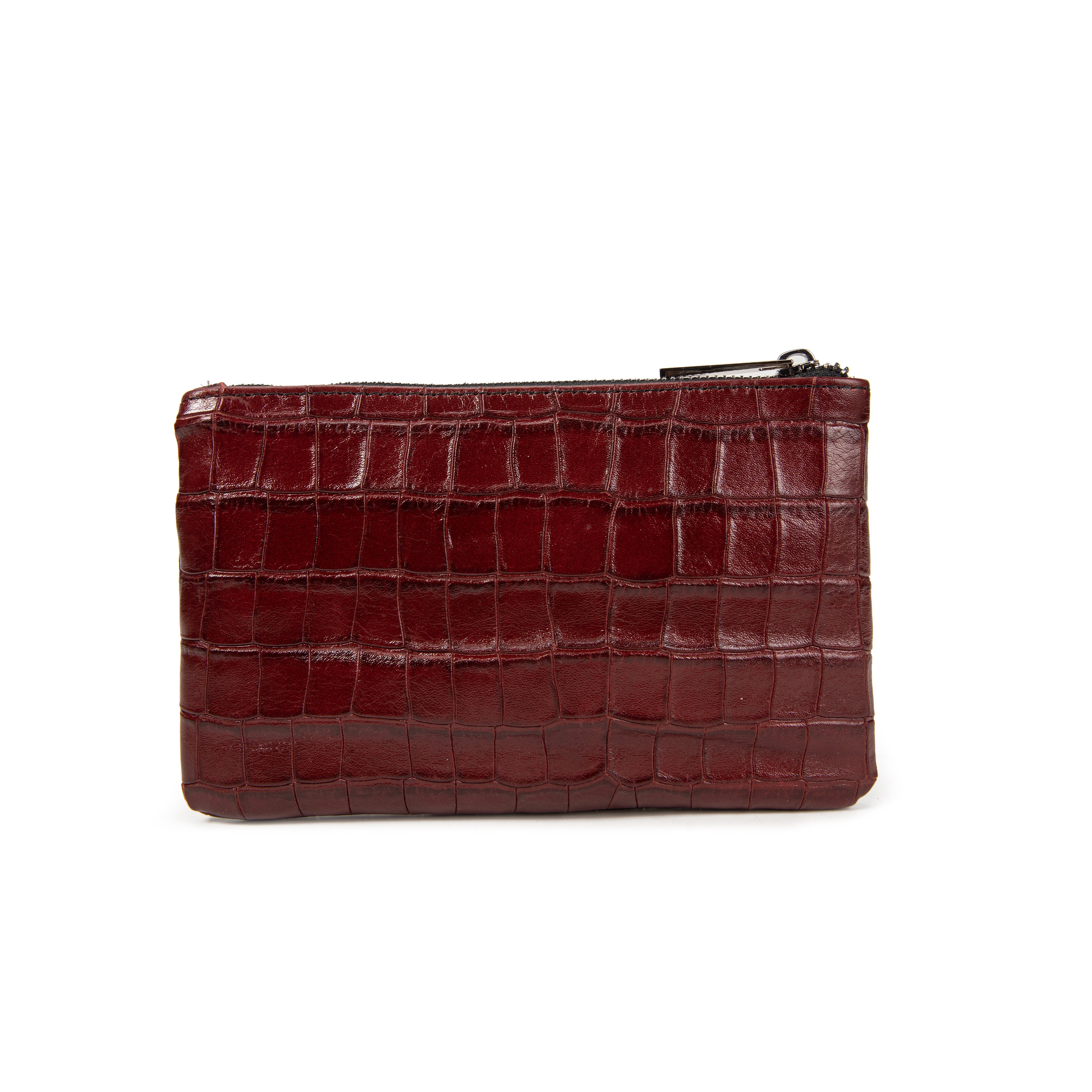 kate-lee-pochette-zipp-e-l-croco-bordeaux-cuir image 2