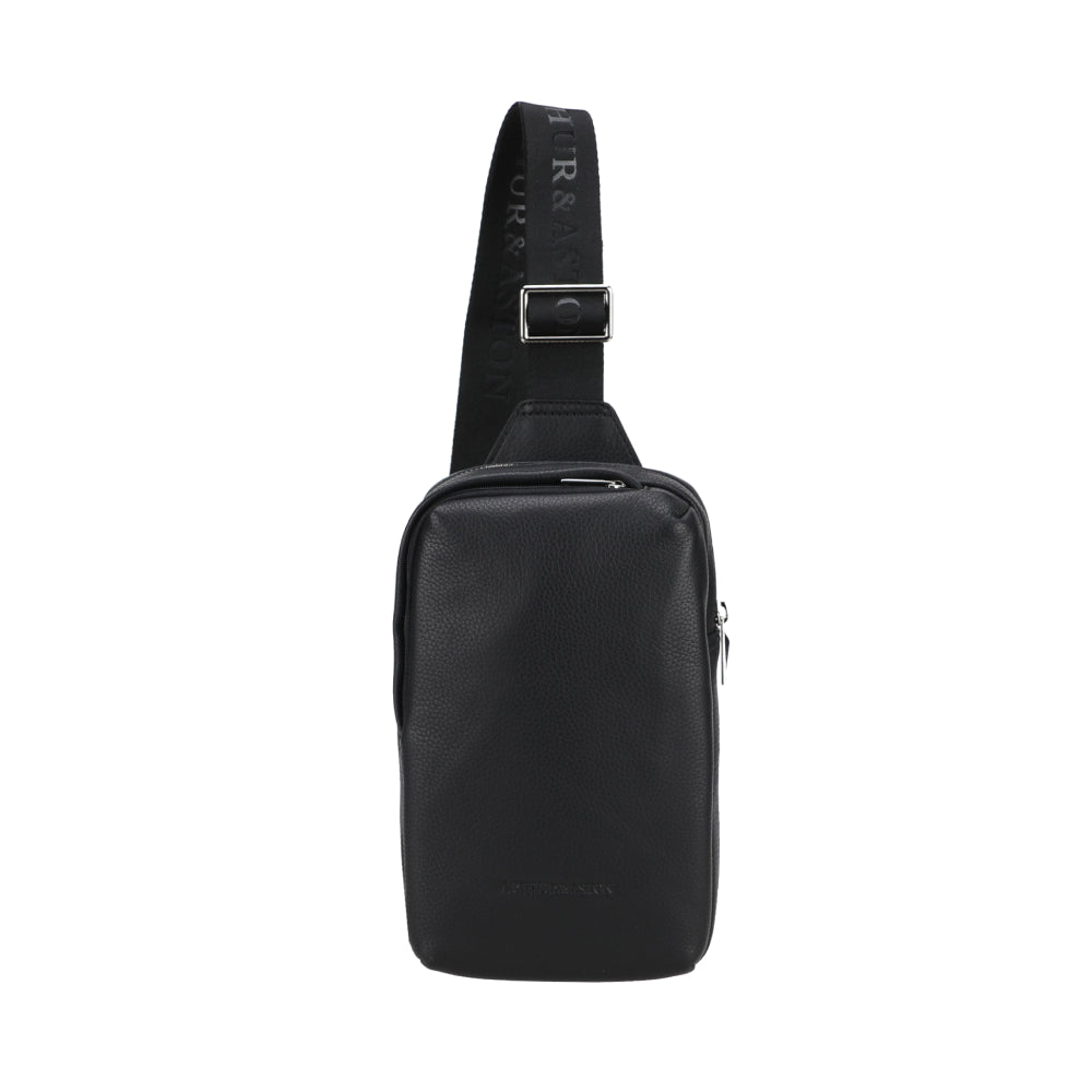 arthur-et-aston-thomas-body-bag-cuir-agneau-noir image 1