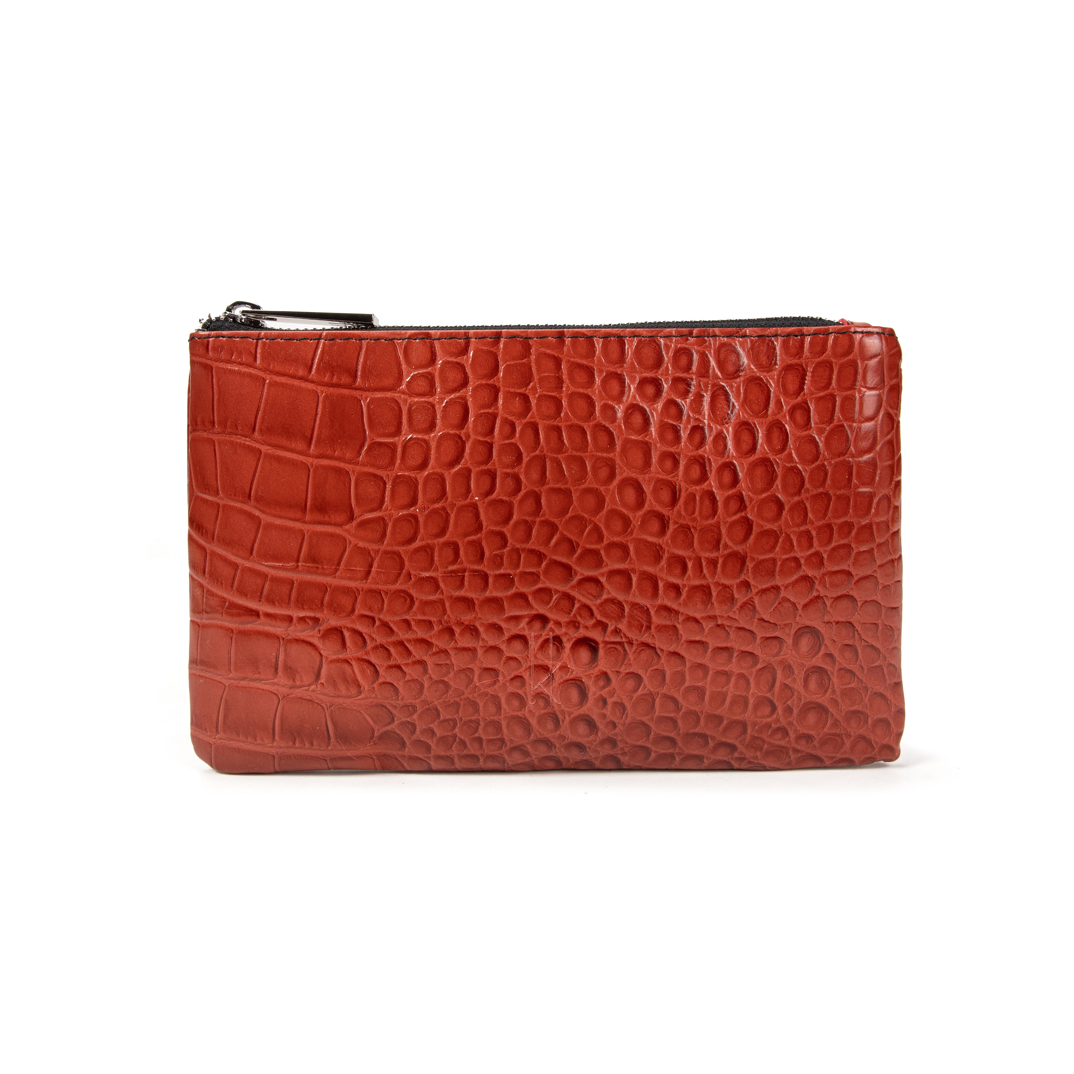 kate-lee-pochette-l-zipp-e-rouge-effet-croco image 1