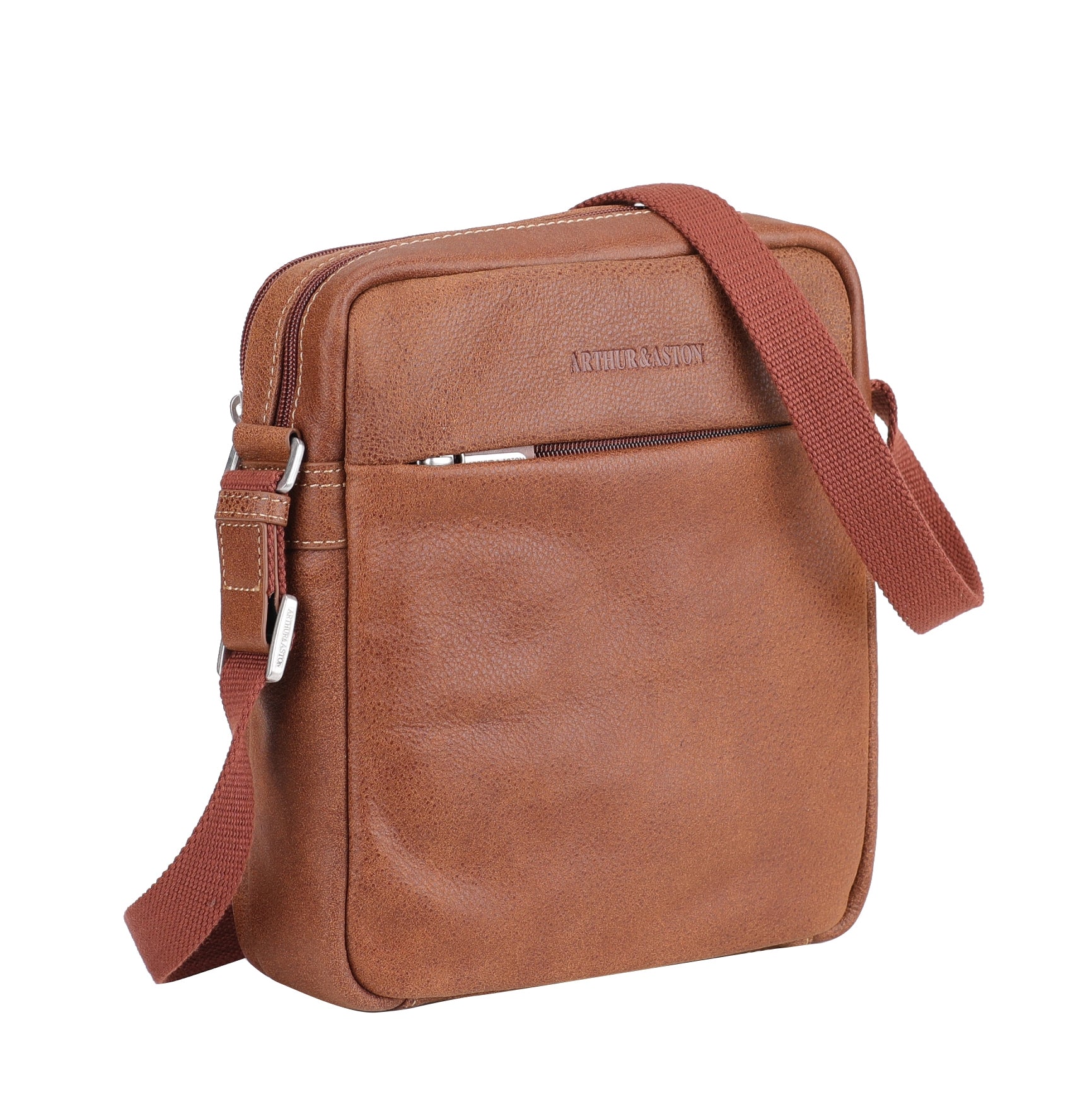 arthur-et-aston-cristiano-sac-travers-cuir-cognac-destroy image 2