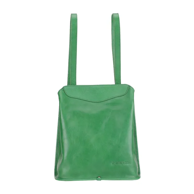 arthur-et-aston-edith-sac-dos-cuir-vert-v-g-tal image 1