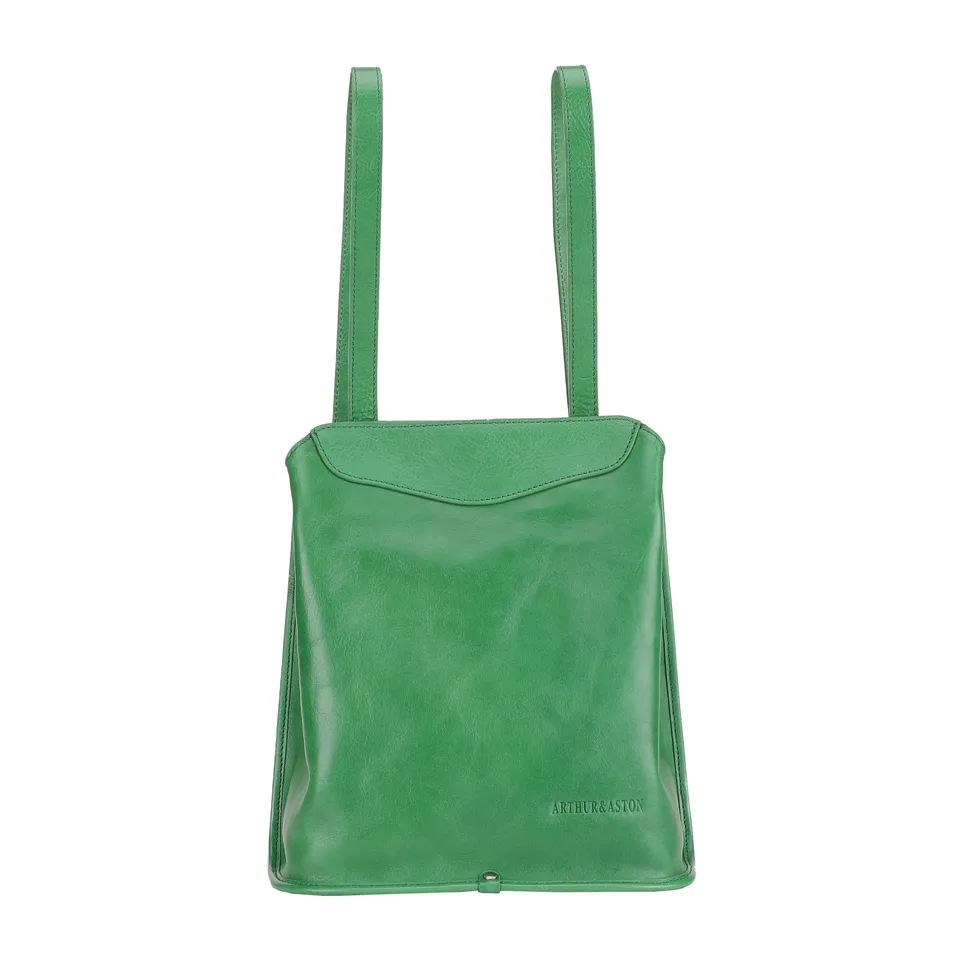 arthur-et-aston-edith-sac-dos-cuir-vert-v-g-tal image 1